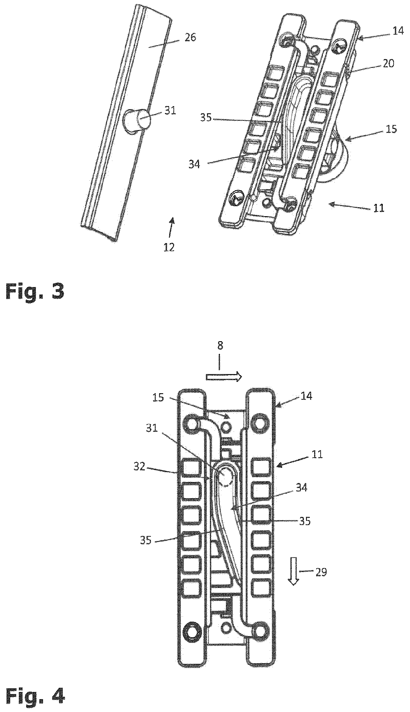 Patent US12480344 Figure 2 – Fitting assembly for arranging between a fixed frame and a leaf of a window or door