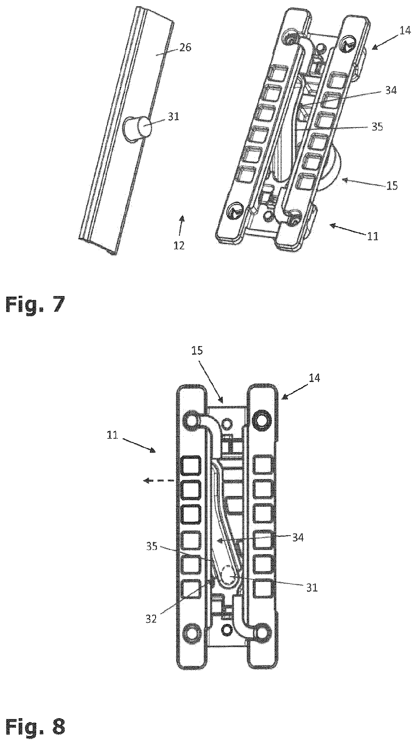 Patent US12480344 Figure 4 – Fitting assembly for arranging between a fixed frame and a leaf of a window or door