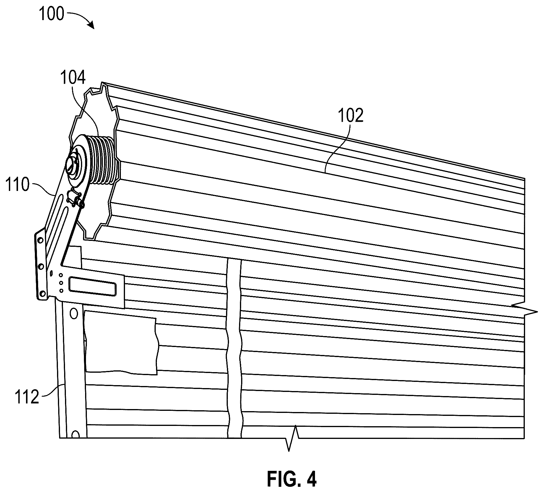 Patent US12480345 Figure 3 – Integrated bracket assembly with head stop for overhead doors