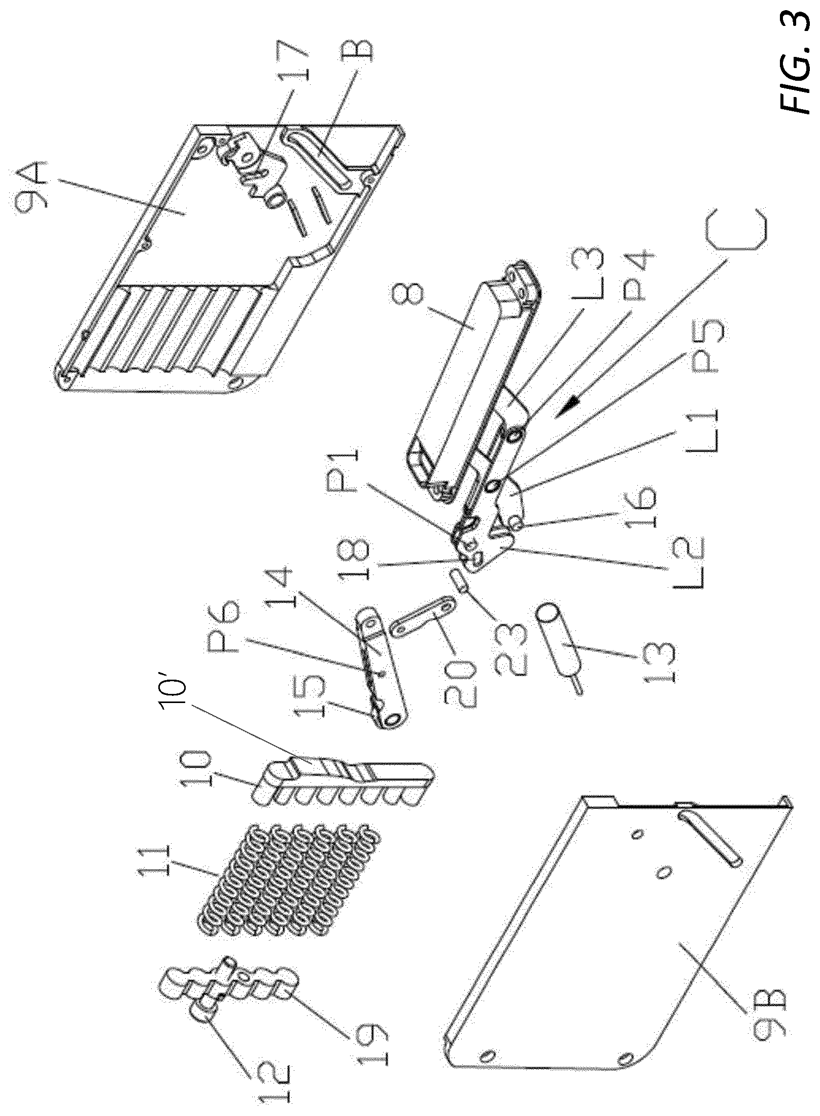 Patent US12480347 Figure 3 – Mechanism of movement of an upward-tilting door