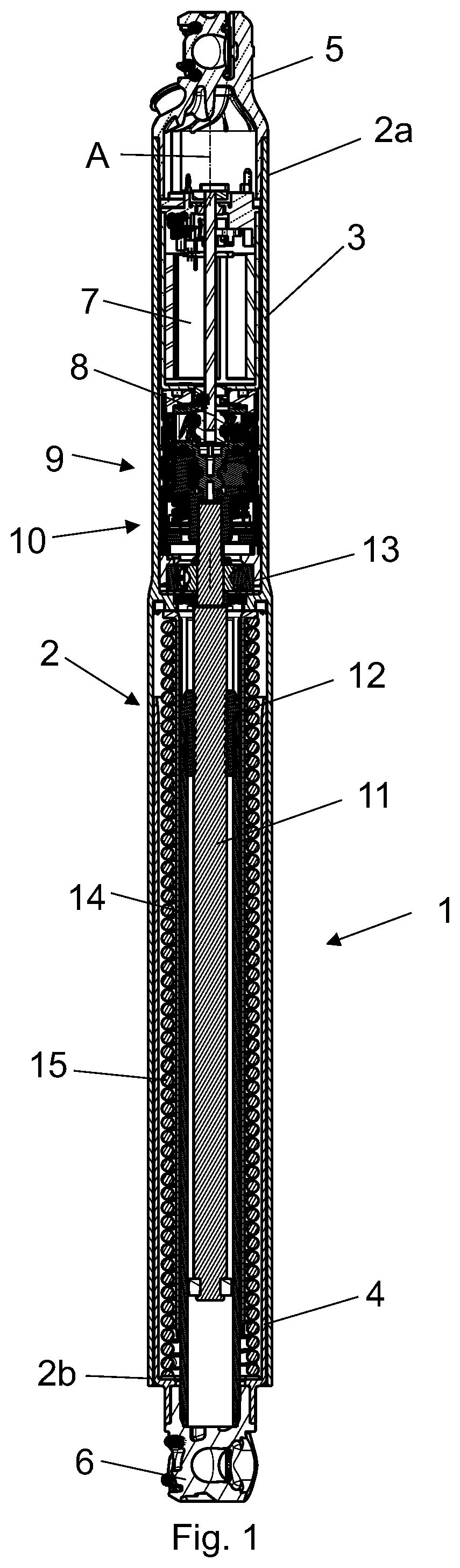 Patent US12480350 — Drive device for an adjustable vehicle flap — Figure 1