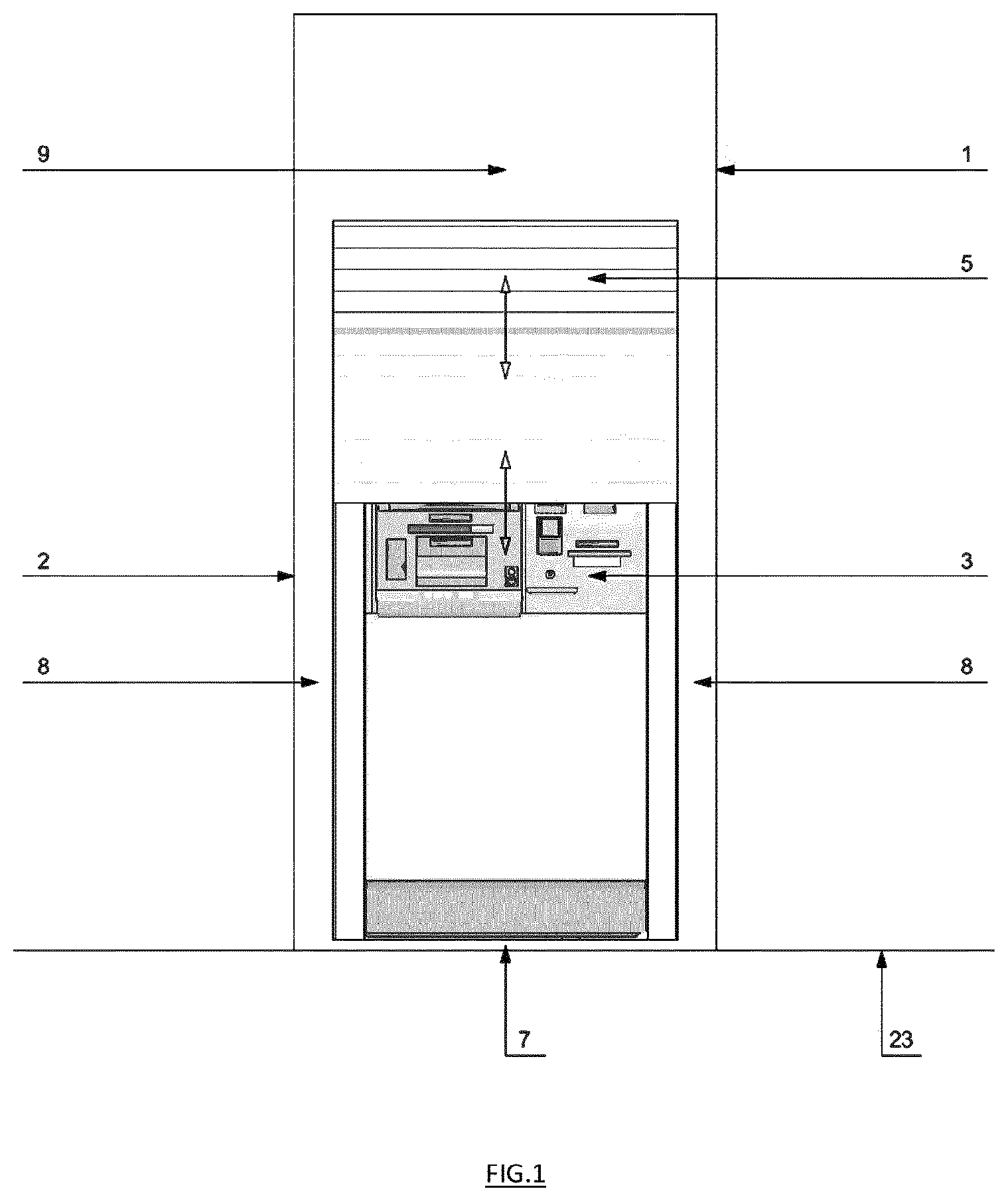 Patent US12480353 Figure 1 – Protective device for an element to be secured