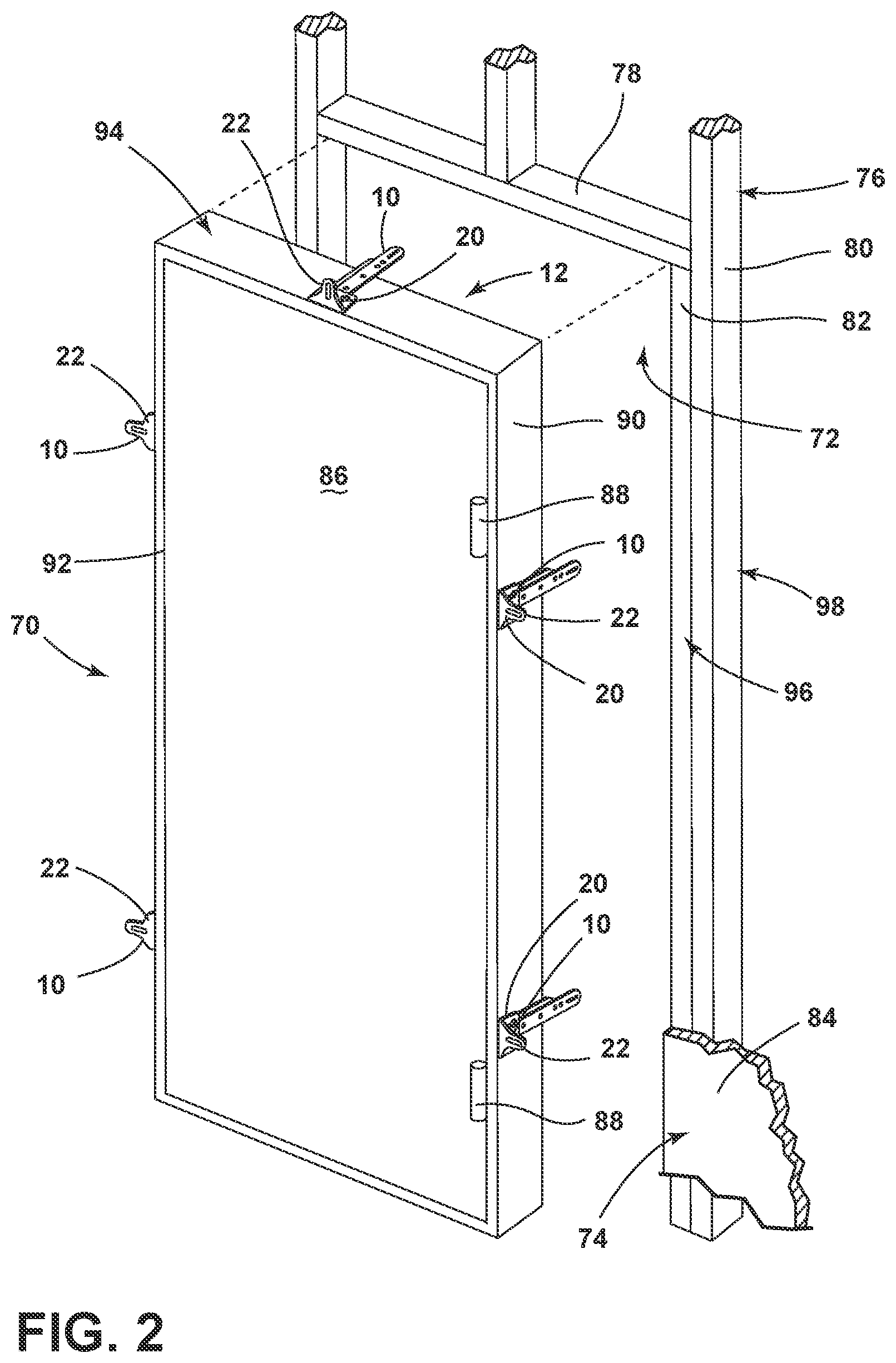 Patent US12480354 Figure 2 – Mounting hardware assembly