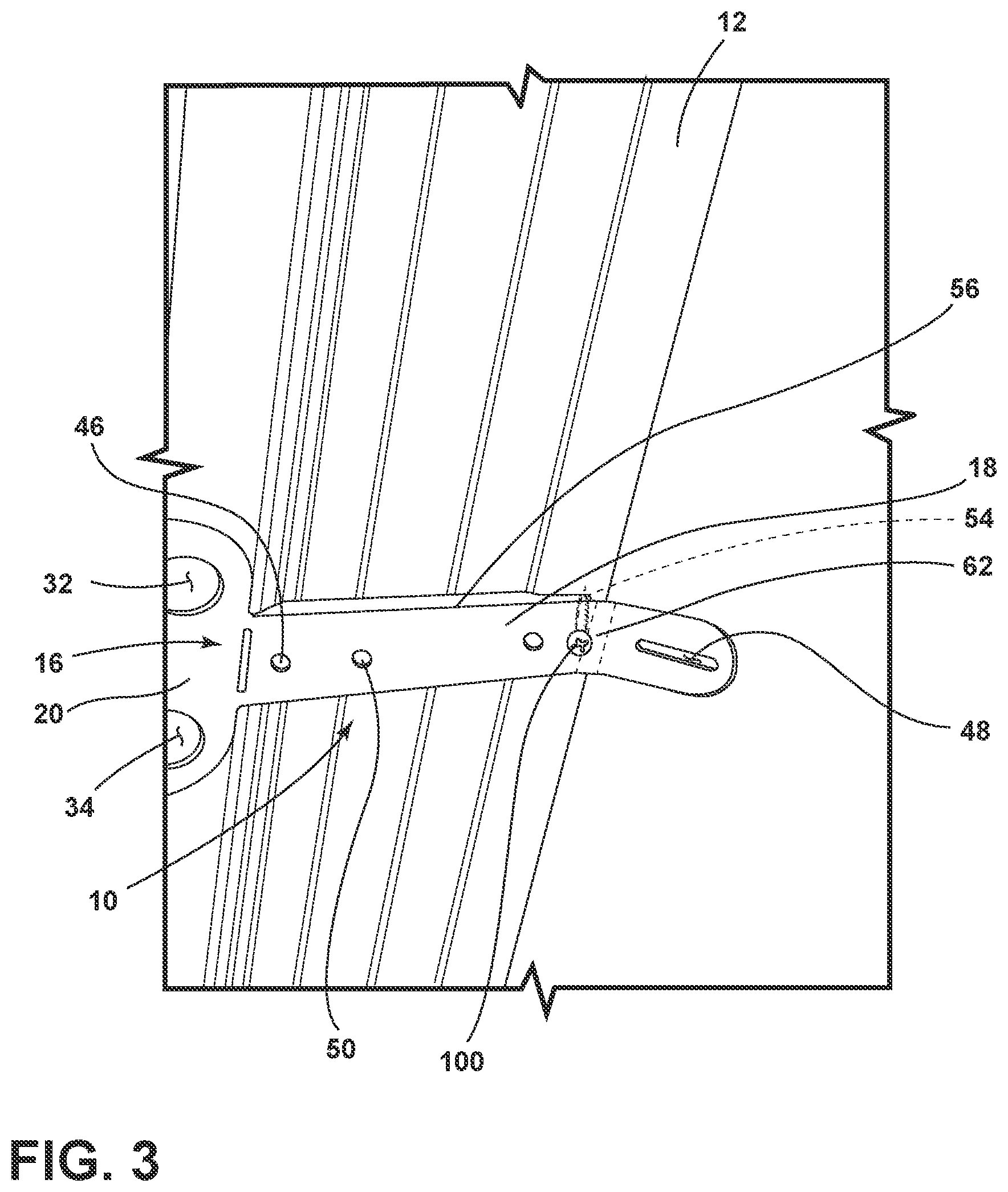 Patent US12480354 Figure 3 – Mounting hardware assembly