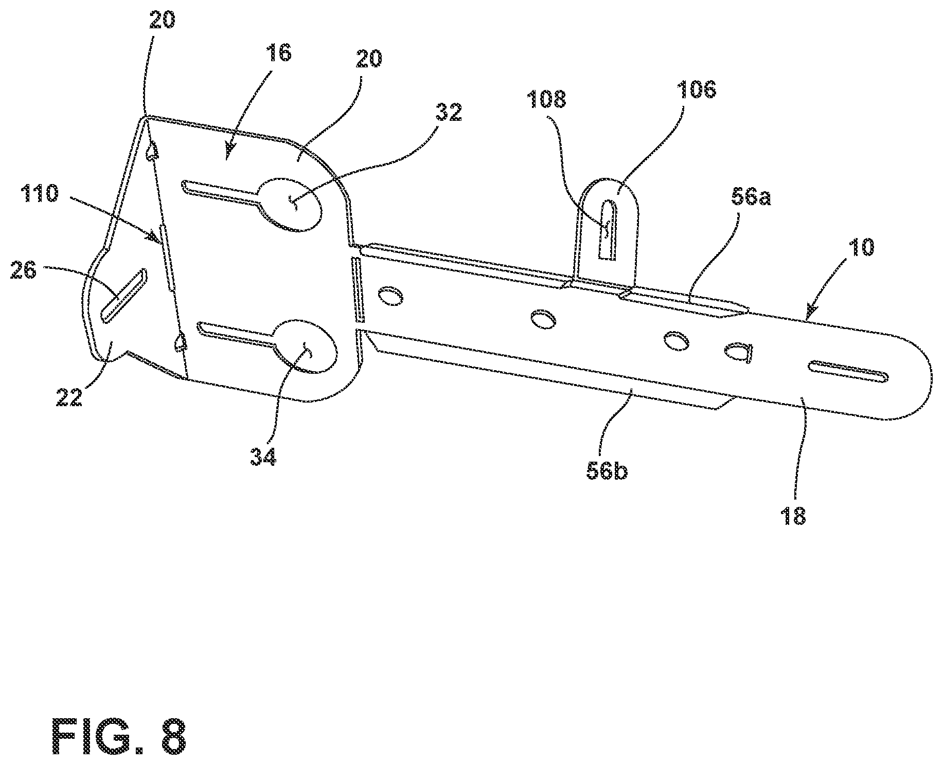 Patent US12480354 Figure 8 – Mounting hardware assembly