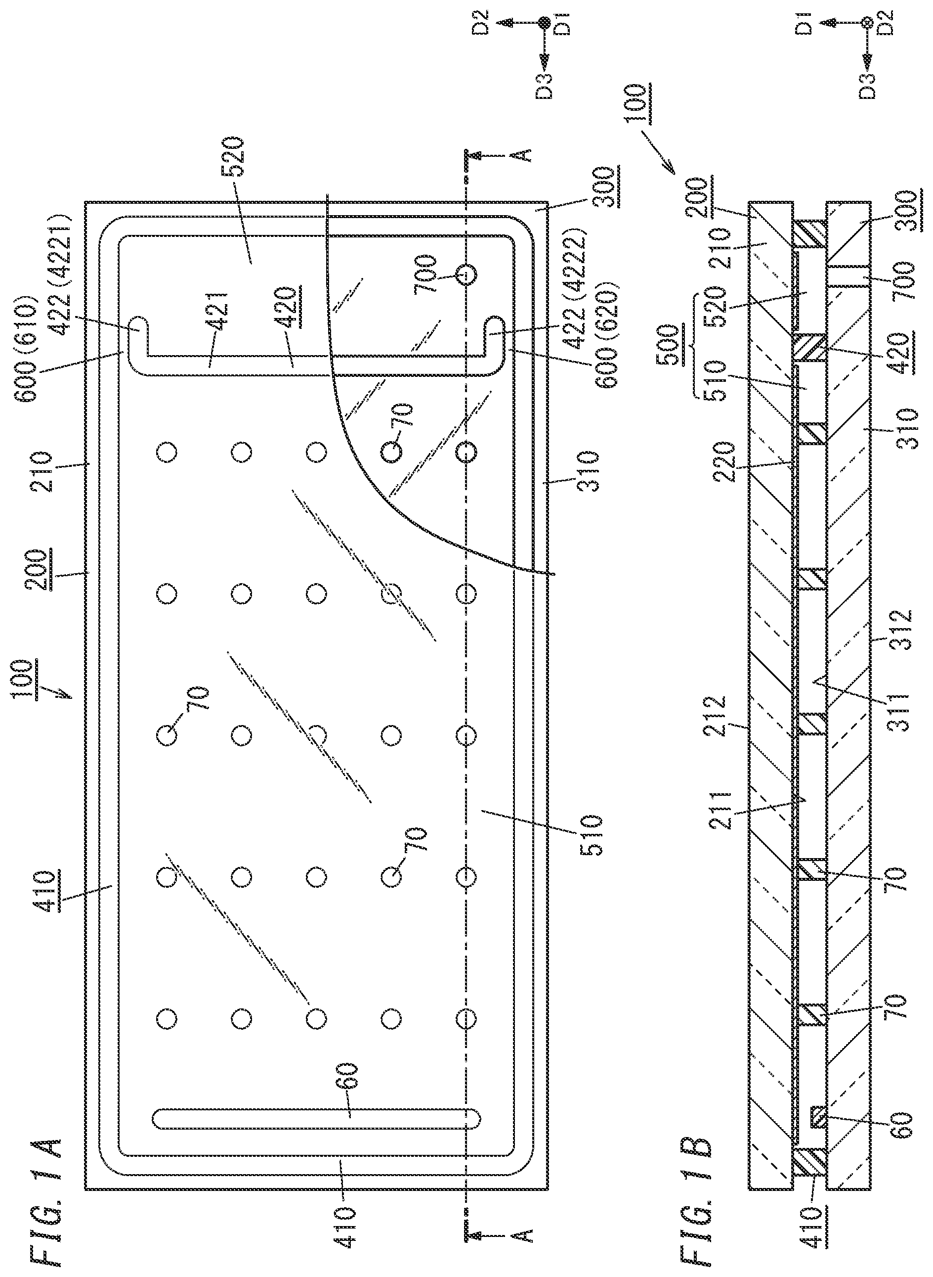 Patent US12480355 — Glass panel unit, getter material, getter material composition, and method for manufacturing glass panel unit — Figure 1