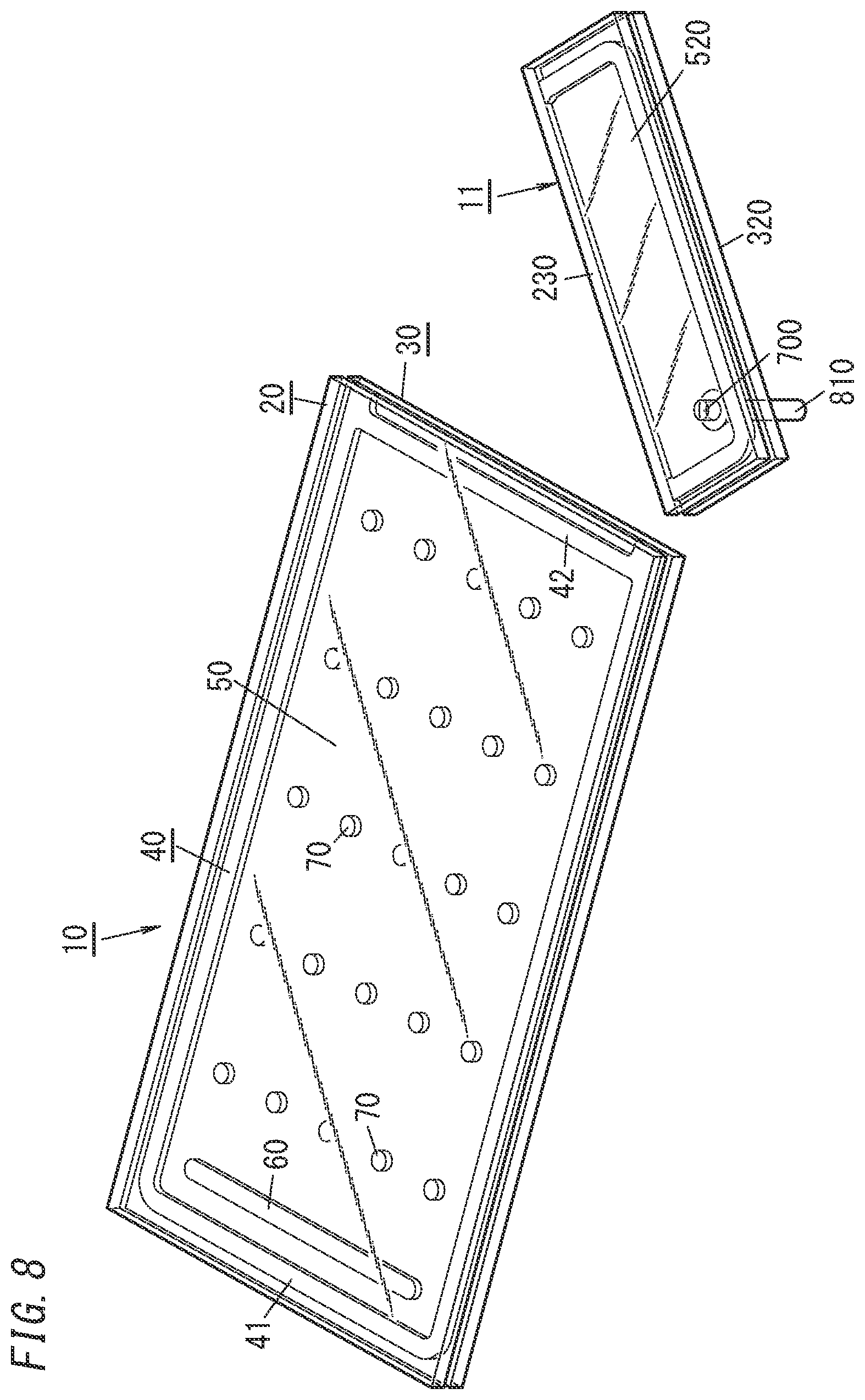 Patent US12480355 Figure 8 – Glass panel unit, getter material, getter material composition, and method for manufacturing glass panel unit
