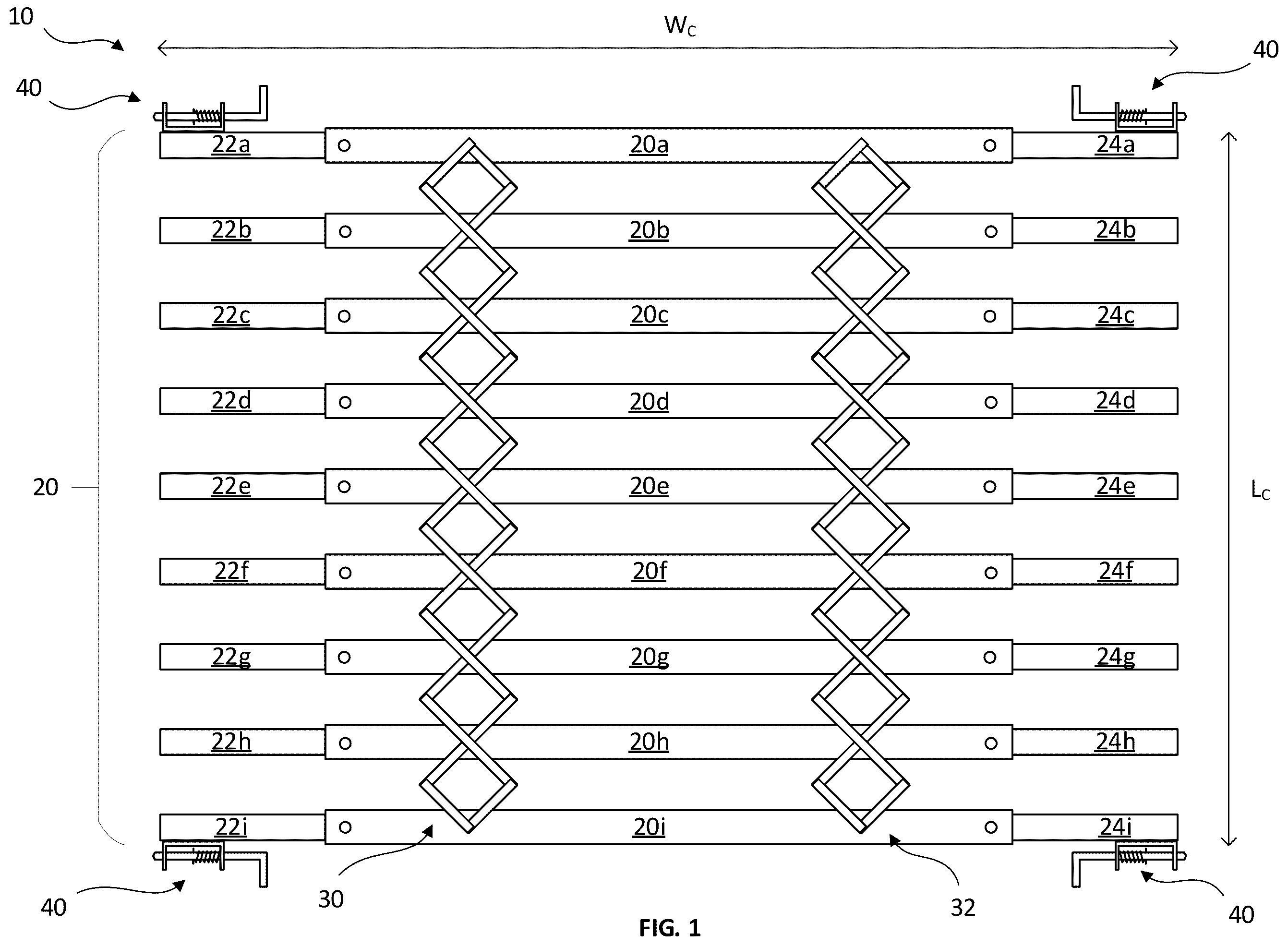 Patent US12480359 Figure 1 – Cover with adjustable width