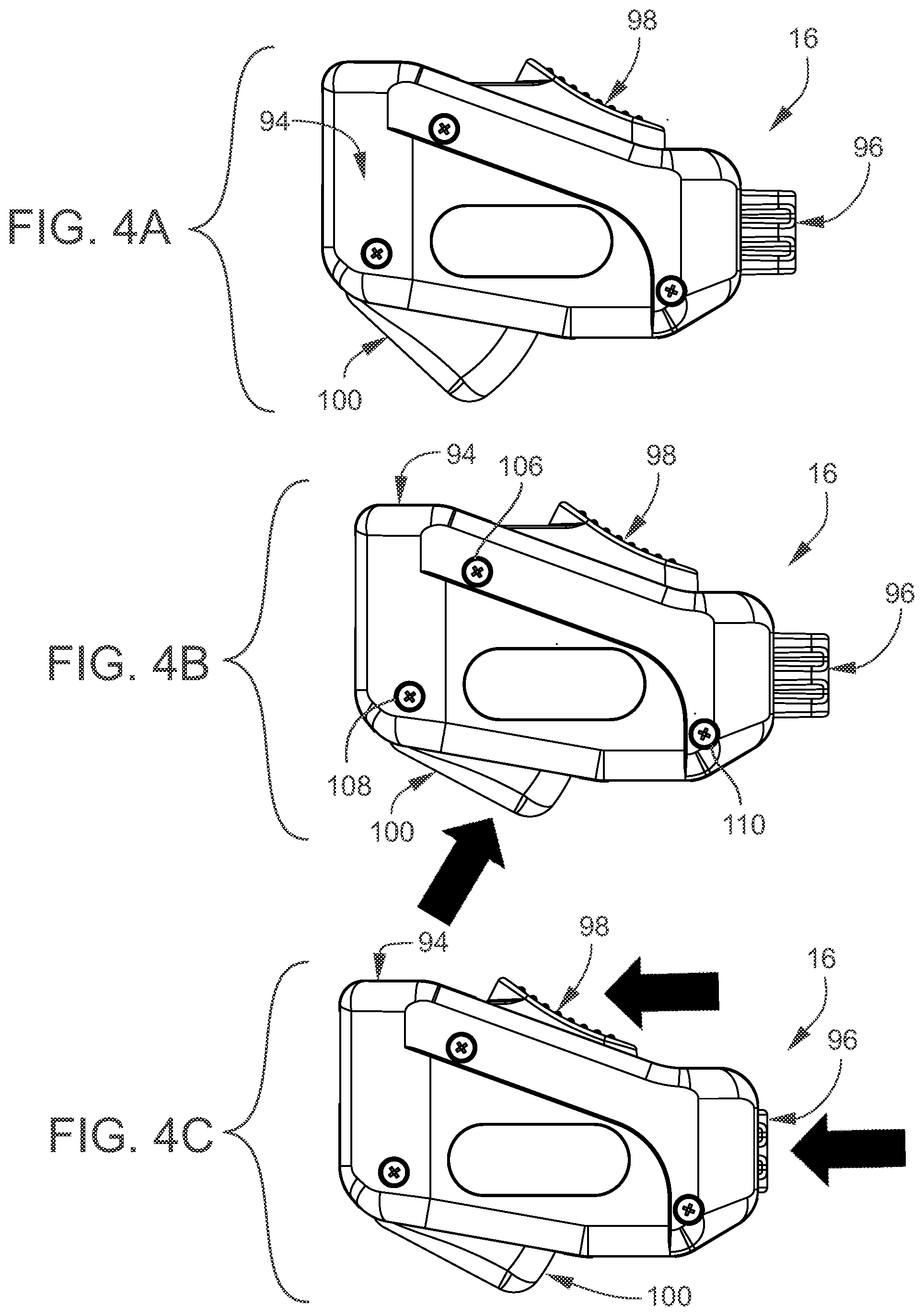 Patent US12480361 Figure 4 – Gated barrier with one hand latch apparatus