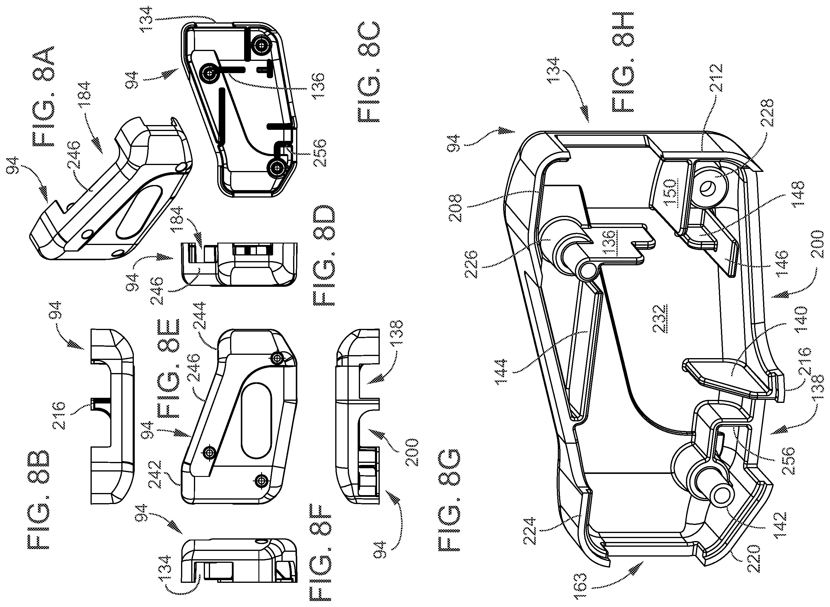 Patent US12480361 Figure 8 – Gated barrier with one hand latch apparatus