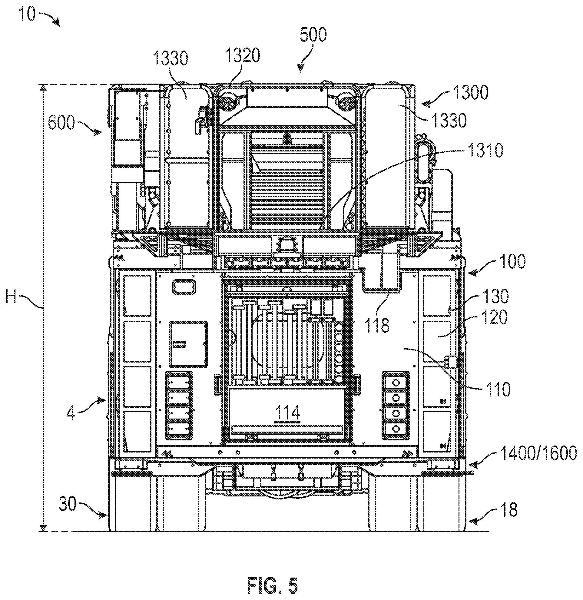 Patent US12480362 Figure 5 – Aerial ladder assembly