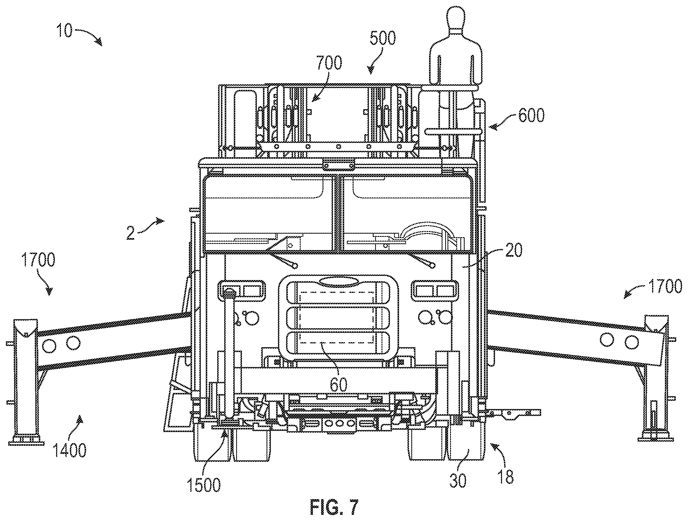 Patent US12480362 Figure 7 – Aerial ladder assembly