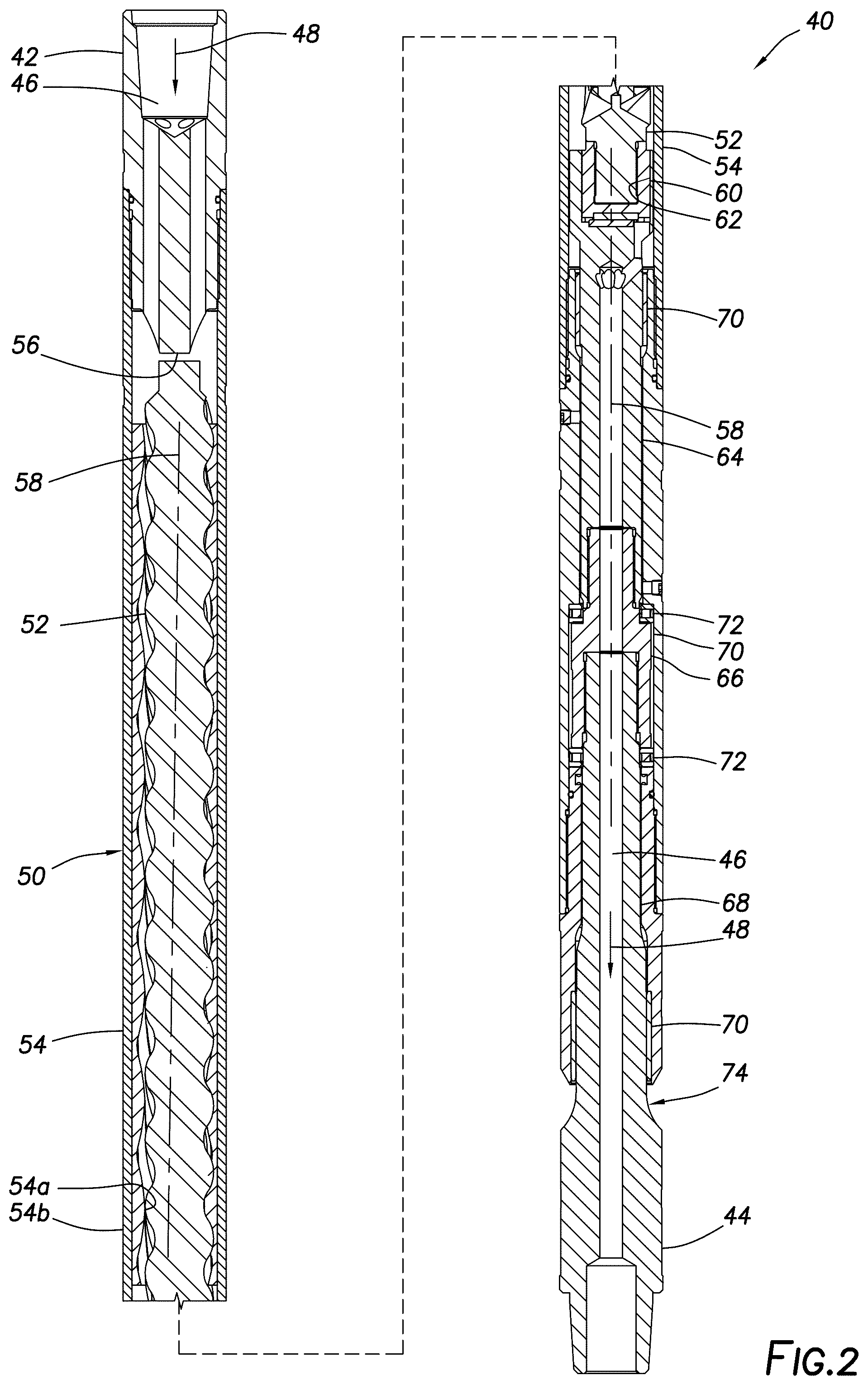 Patent US12480363 Figure 2 – Rotational speed reduction in downhole tool assemblies