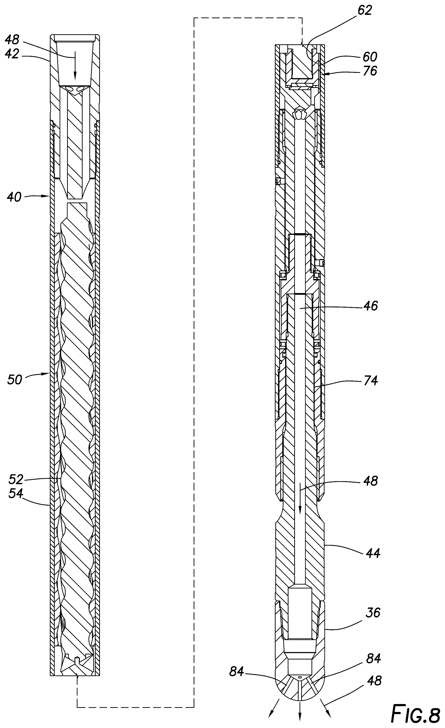 Patent US12480363 Figure 8 – Rotational speed reduction in downhole tool assemblies