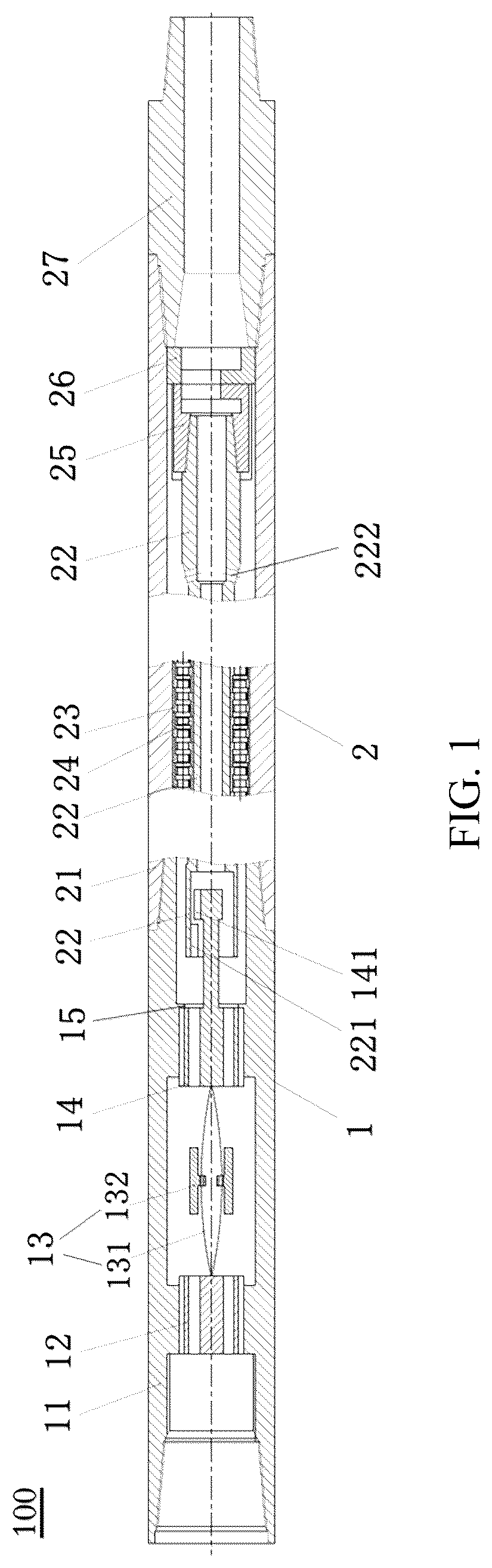 Patent US12480365 Figure 1 – State self-adaptive turbine type pulse generator and downhole drilling tool