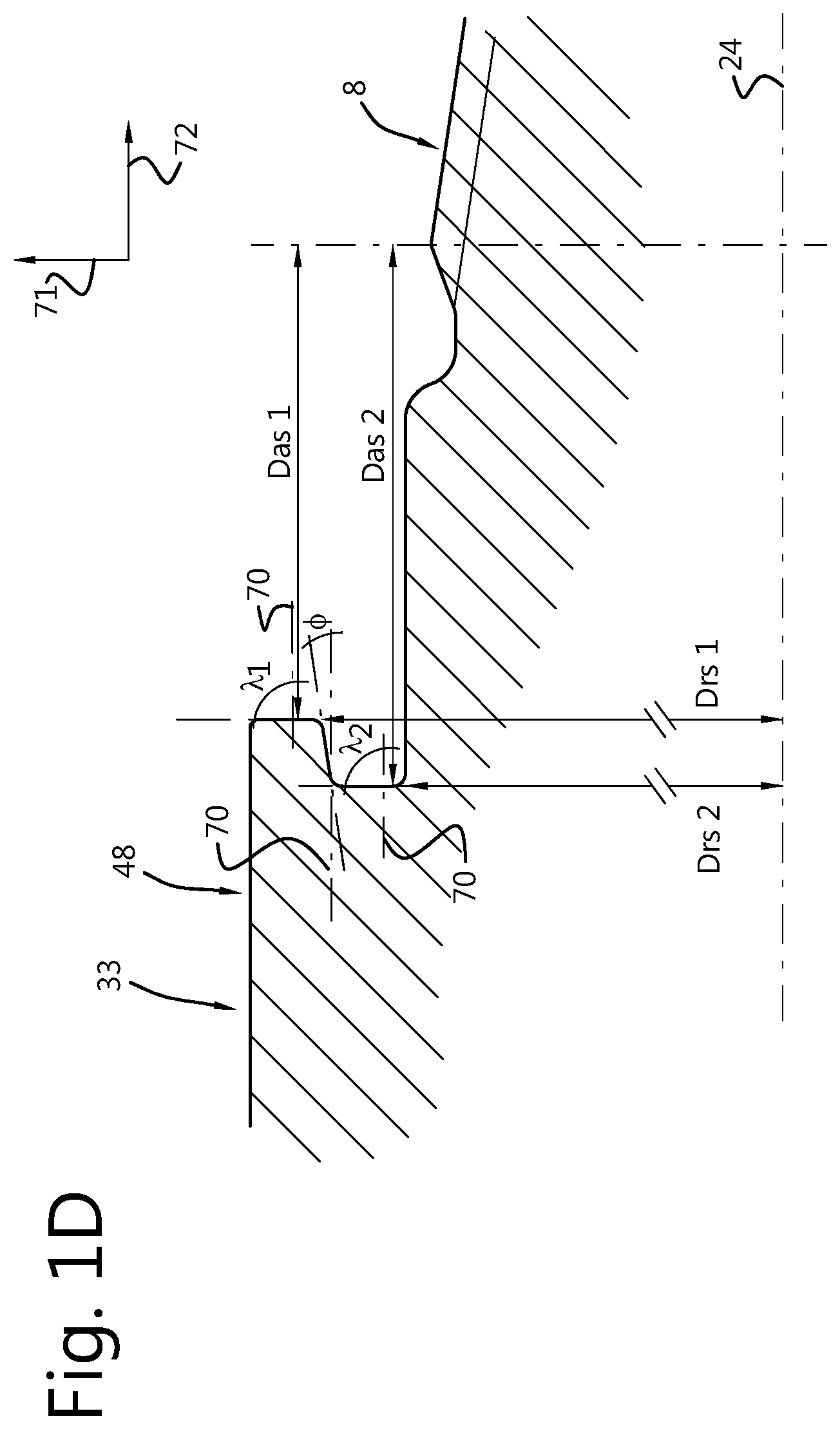 Patent US12480369 Figure 4 – Threaded connection for hammering interconnected tubular members
