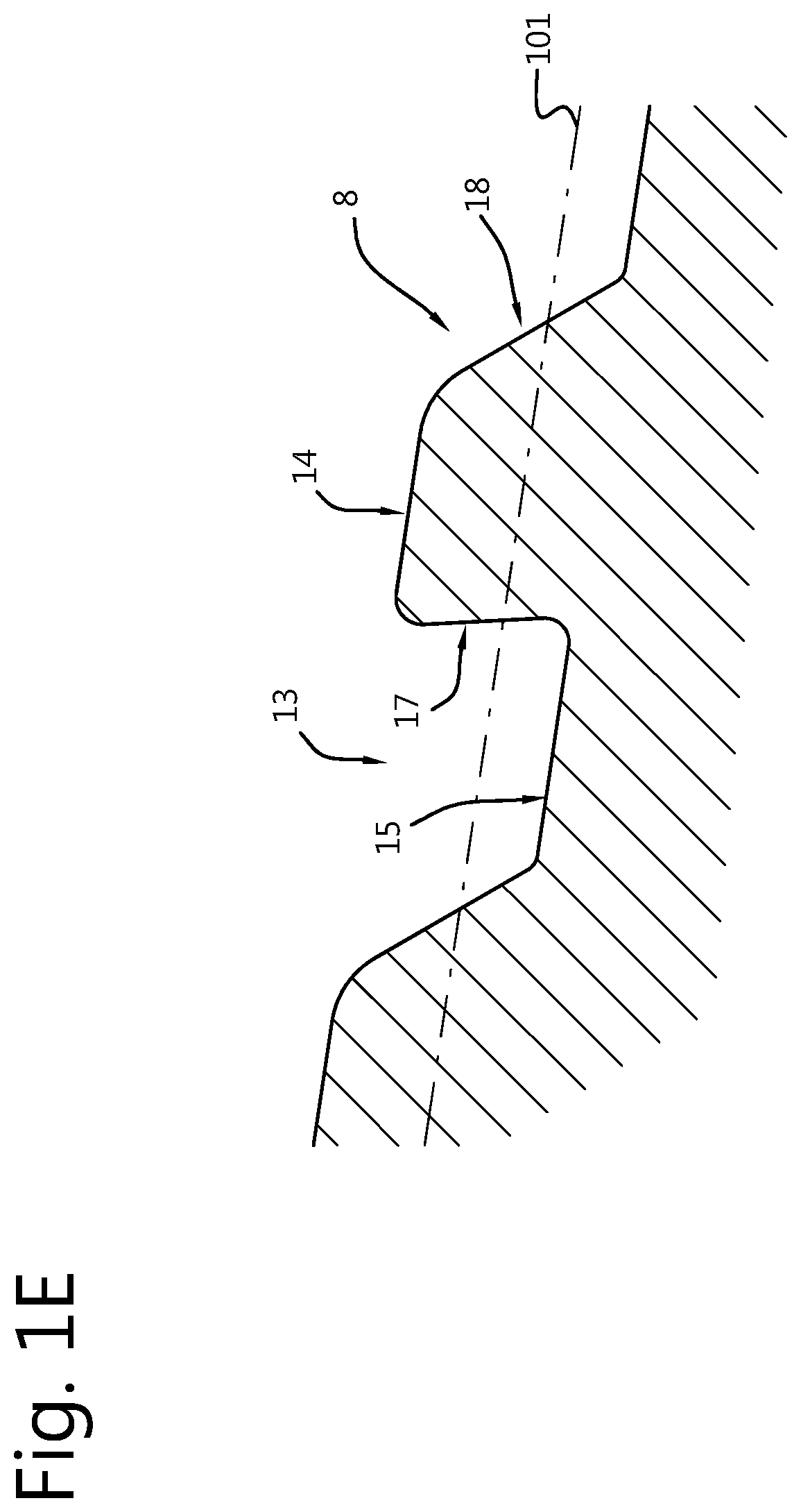 Patent US12480369 Figure 5 – Threaded connection for hammering interconnected tubular members