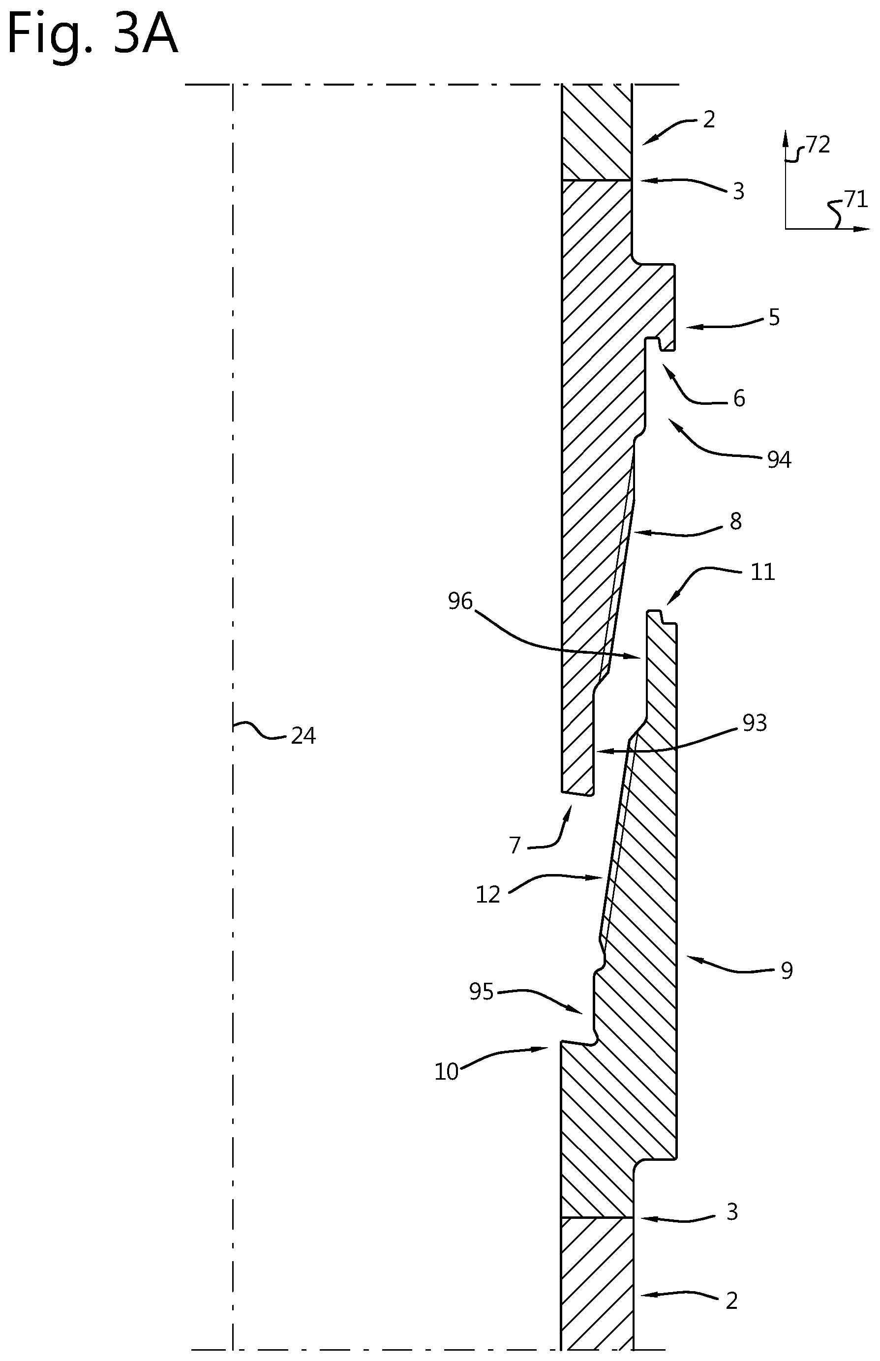 Patent US12480369 Figure 11 – Threaded connection for hammering interconnected tubular members