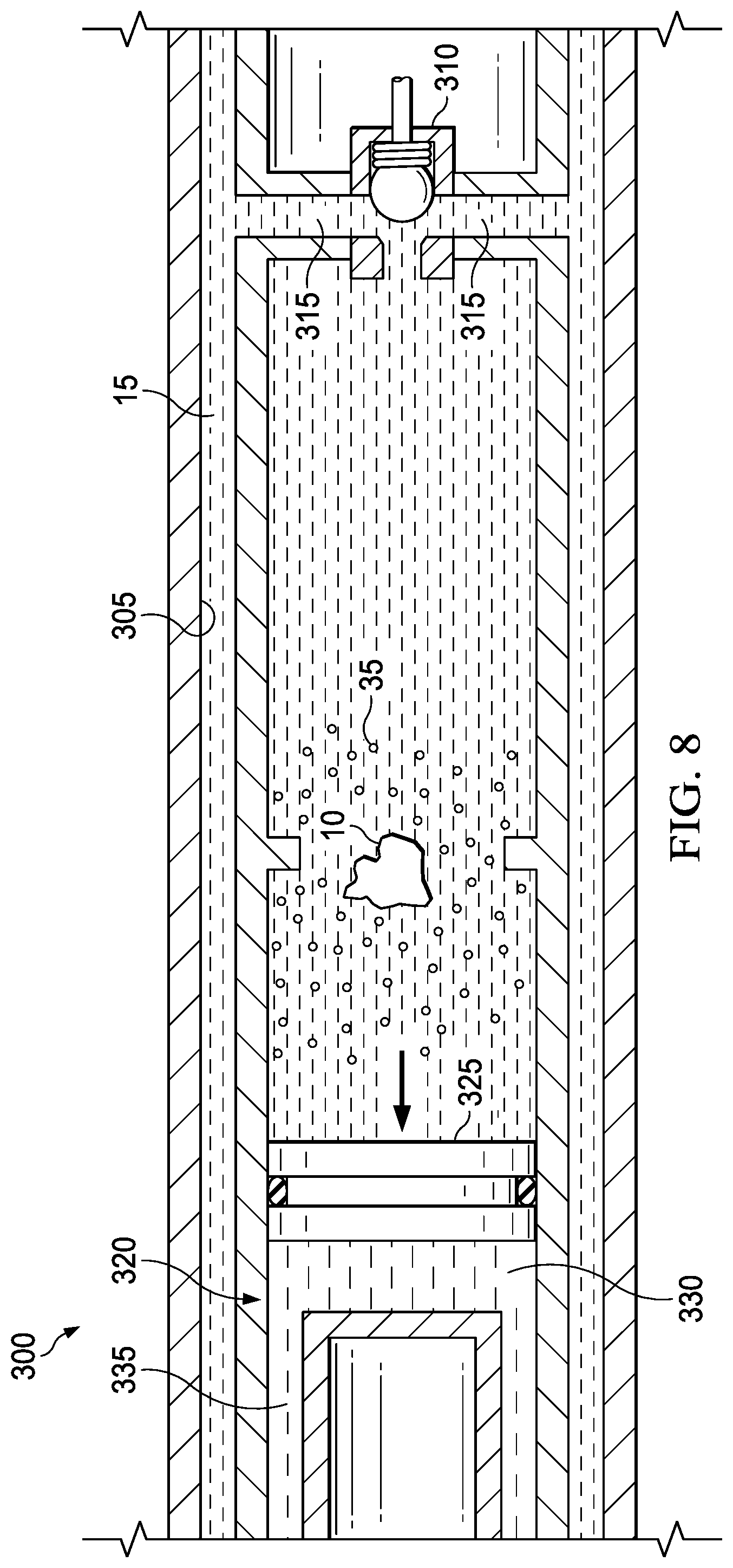 Patent US12480373 Figure 8 – Actuating a downhole device with a reactive metal