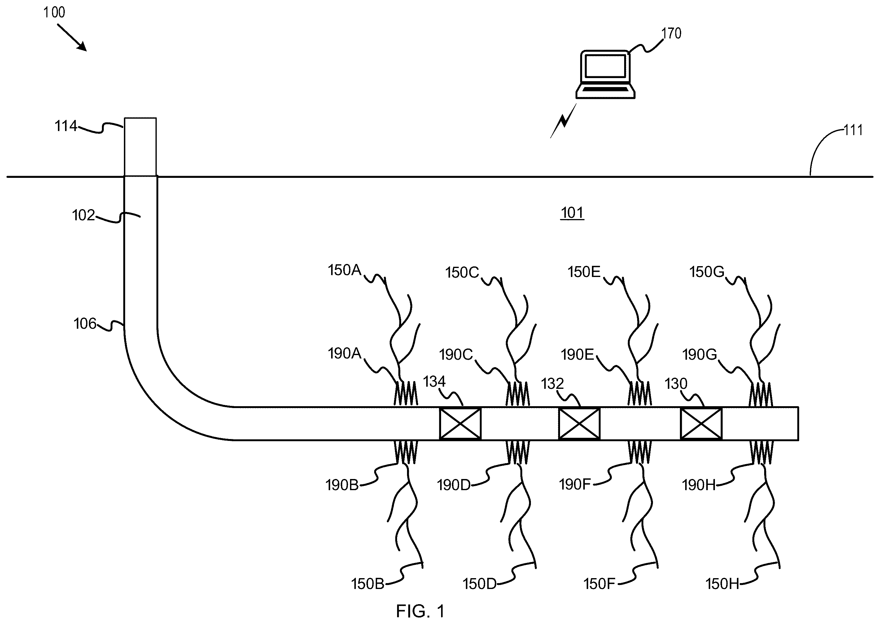 Patent US12480374 Figure 1 – Expandable tubular structure for maintaining differential pressure integrity in a wellbore