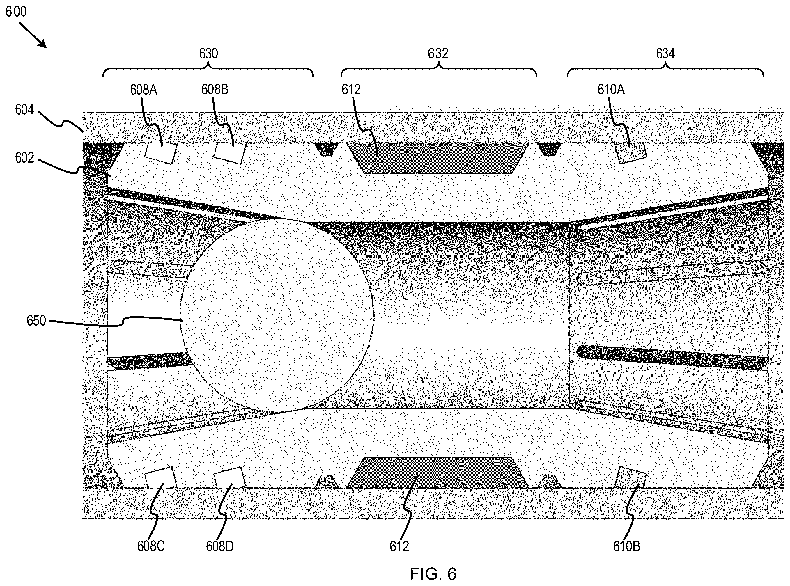Patent US12480374 Figure 6 – Expandable tubular structure for maintaining differential pressure integrity in a wellbore