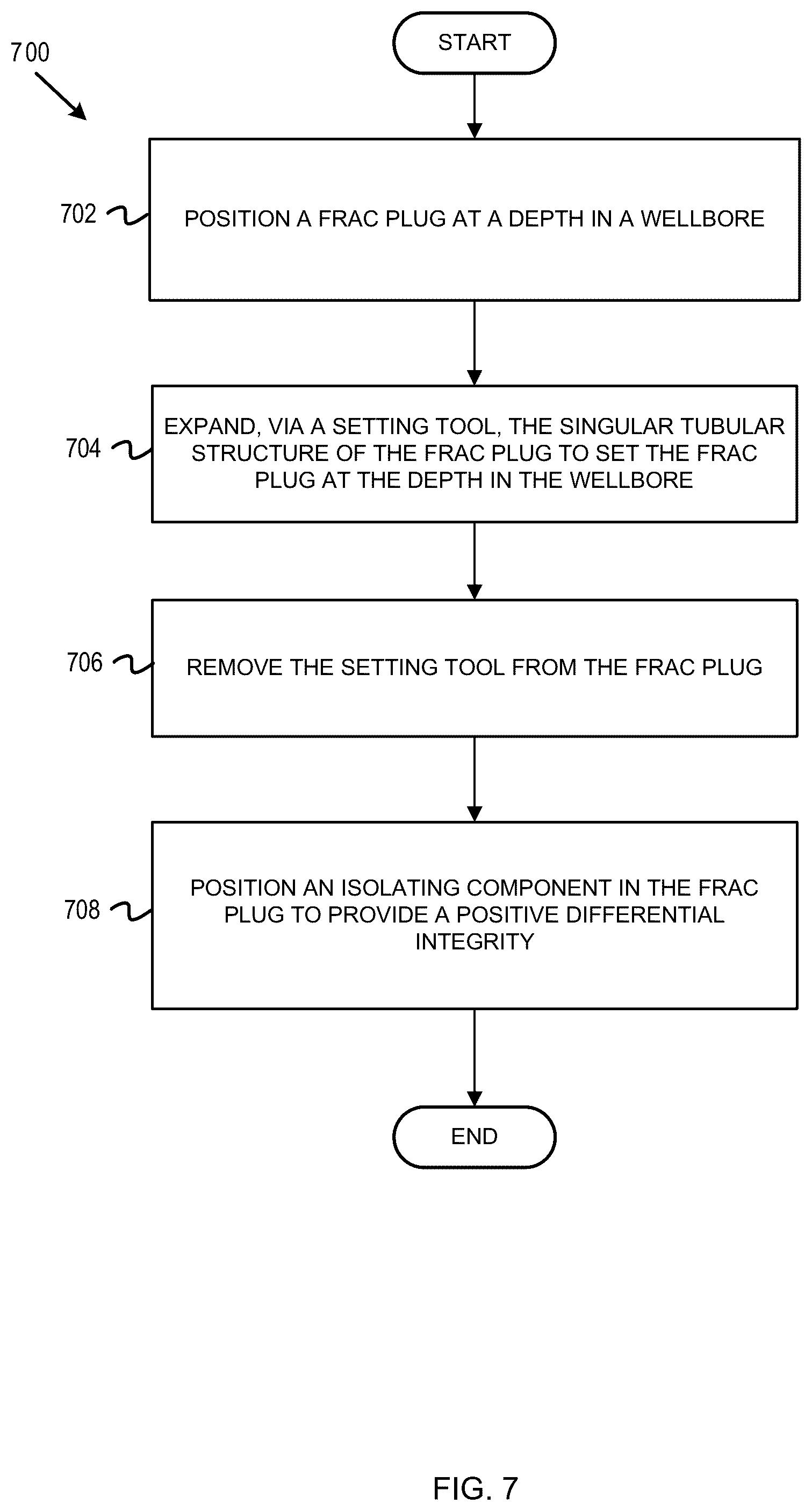 Patent US12480374 Figure 7 – Expandable tubular structure for maintaining differential pressure integrity in a wellbore