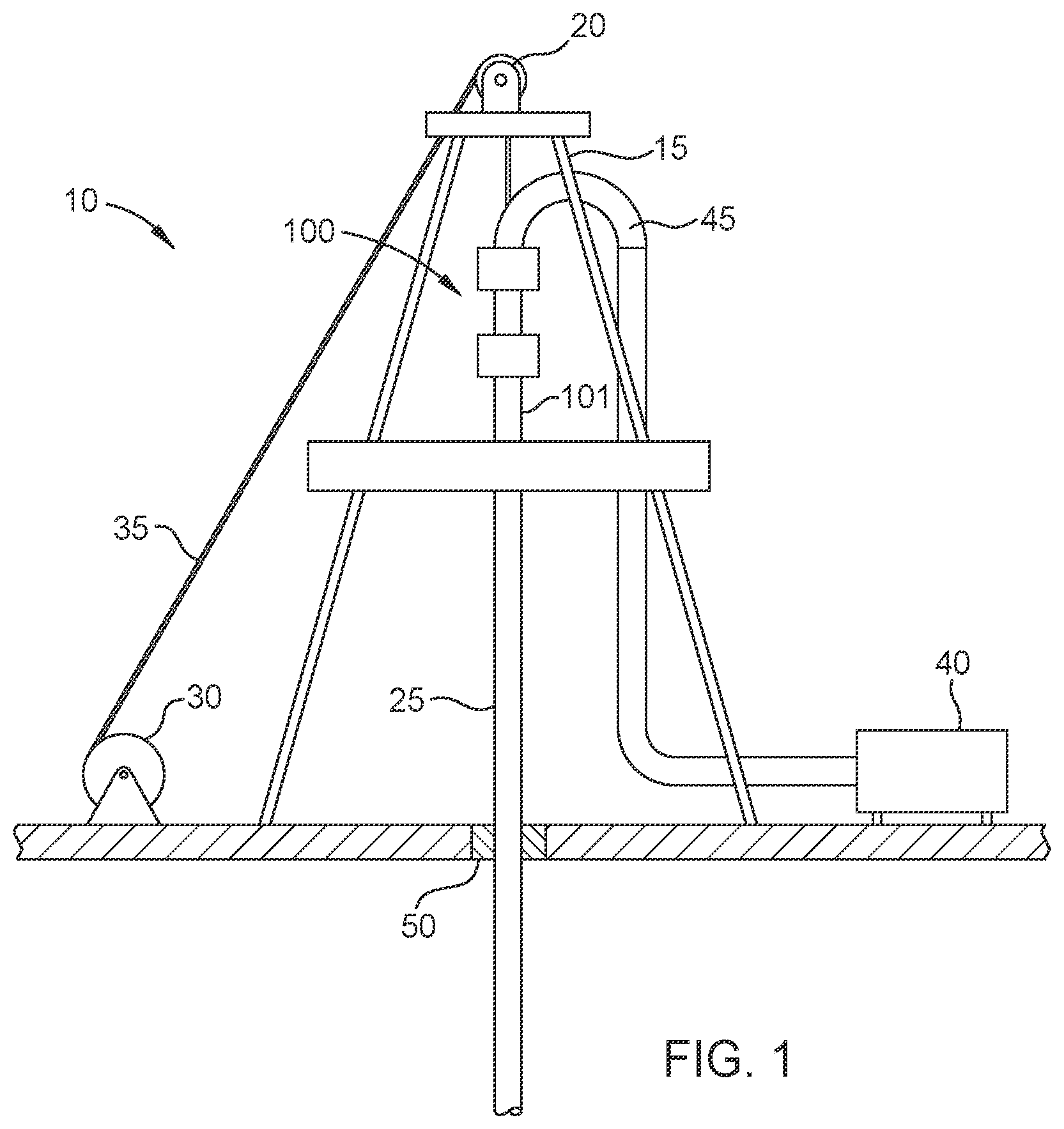 Patent US12480376 Figure 1 – Washpipe assembly