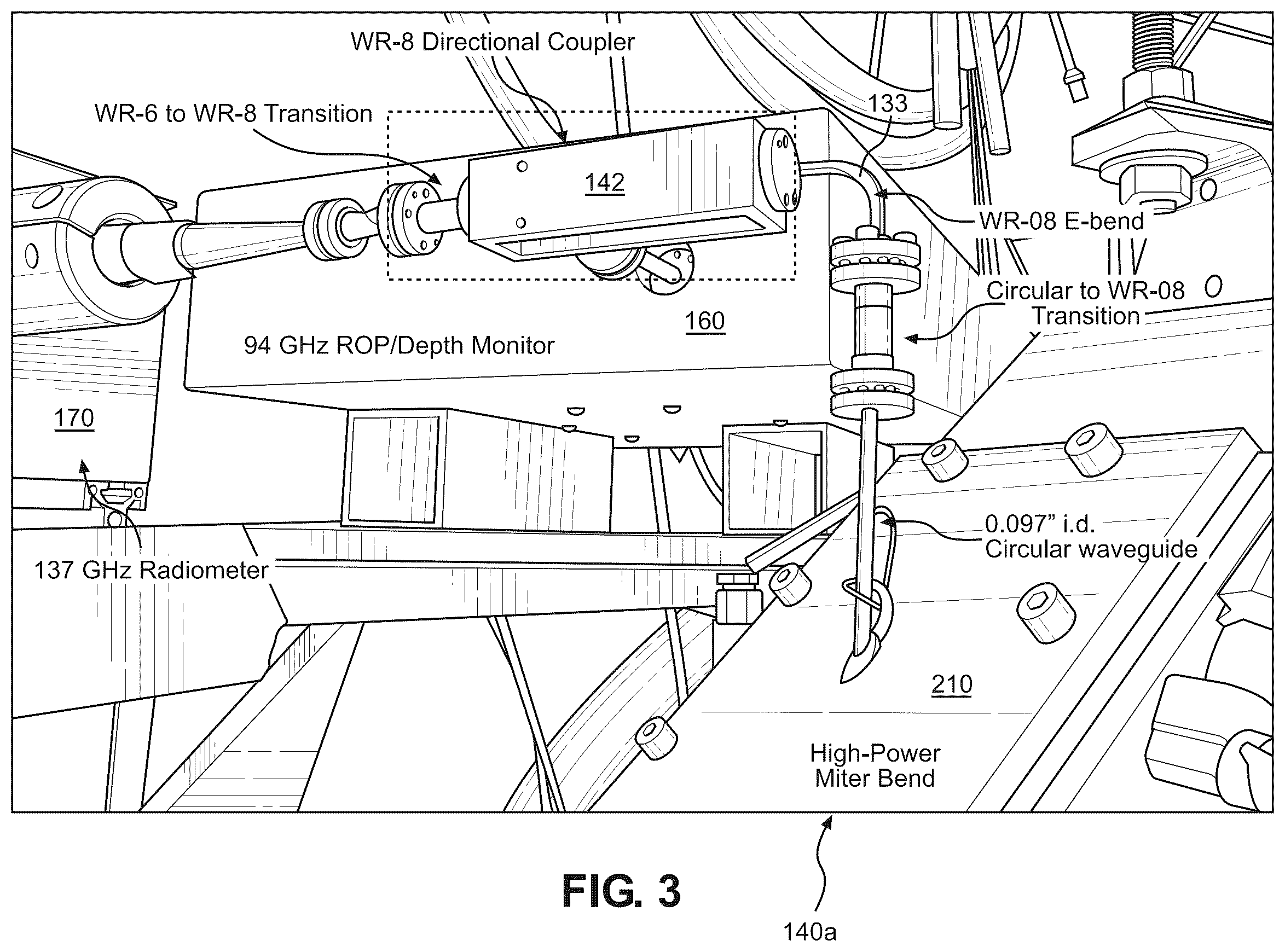Patent US12480400 Figure 4 – Rate of penetration/depth monitor for a borehole formed with millimeter-wave beam
