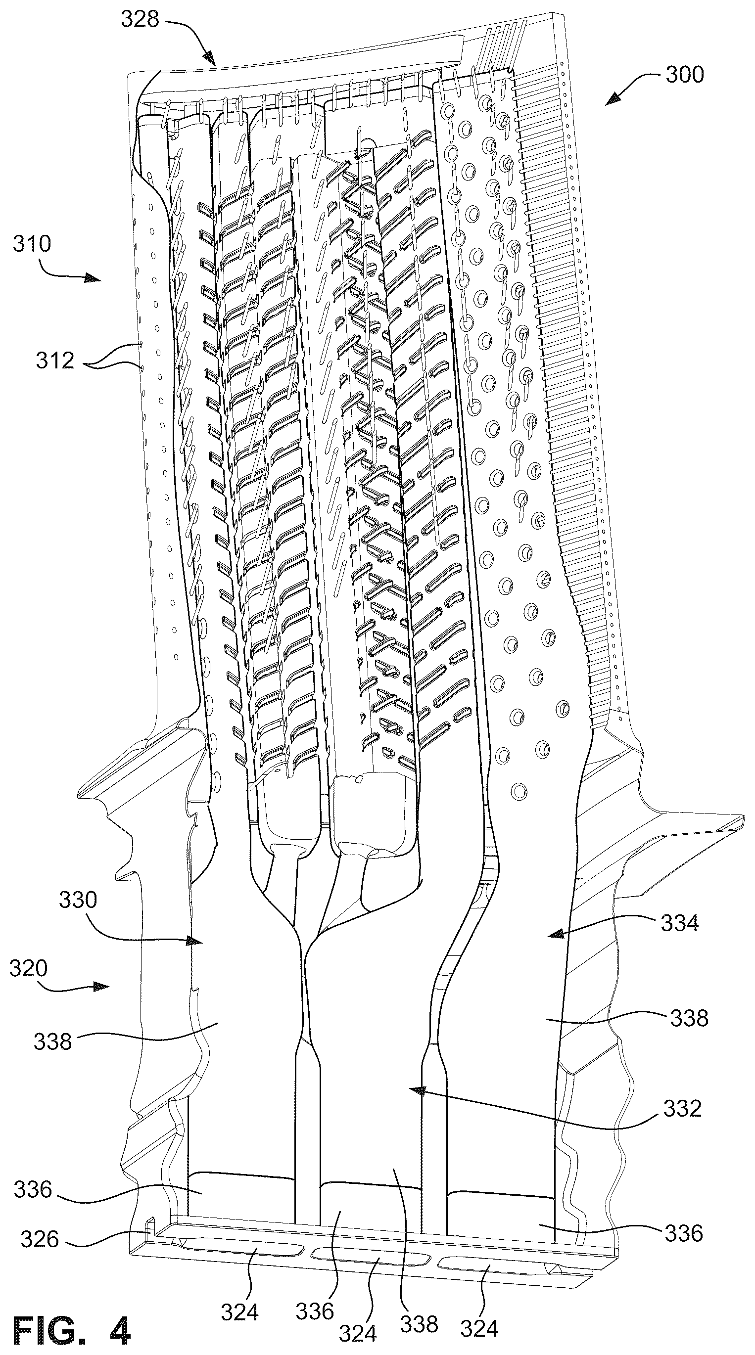 Patent US12480405 Figure 6 – Fluid flow distributor for vapor phase coating of turbine components