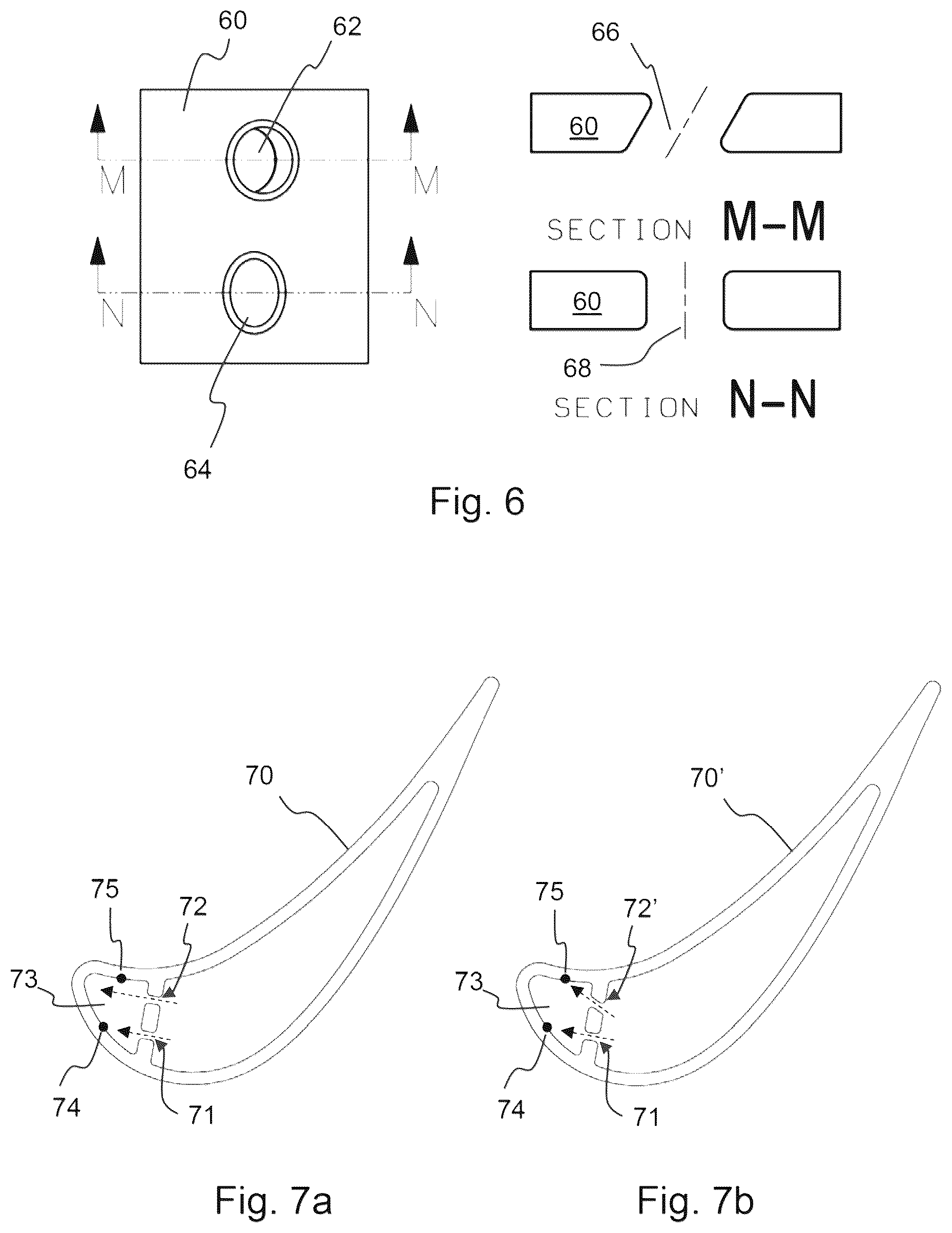 Patent US12480407 Figure 4 – Gas turbine engine component with variable cooling hole geometry