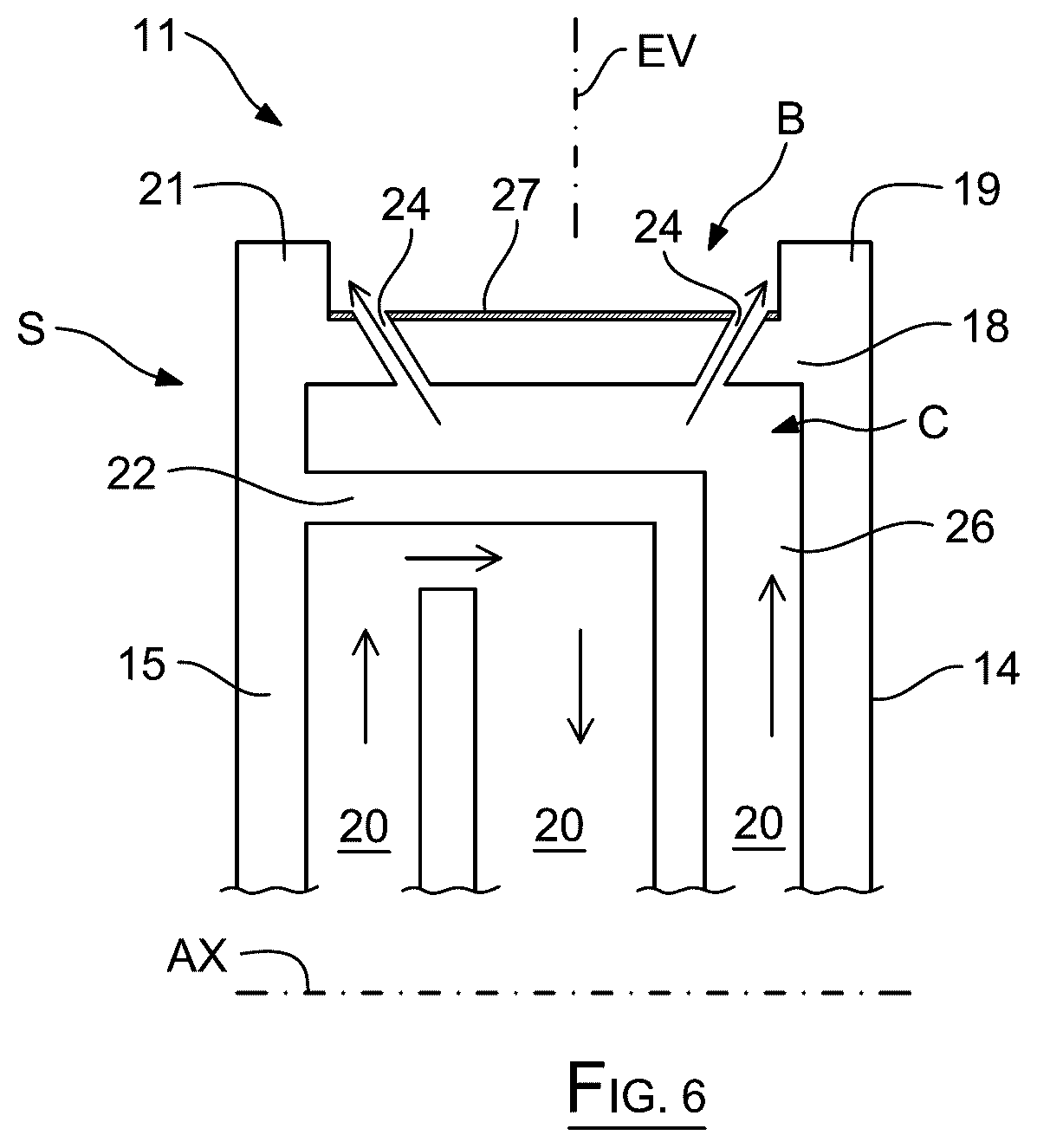 Patent US12480408 Figure 5 – High-pressure turbine vane including a cavity under a squealer tip