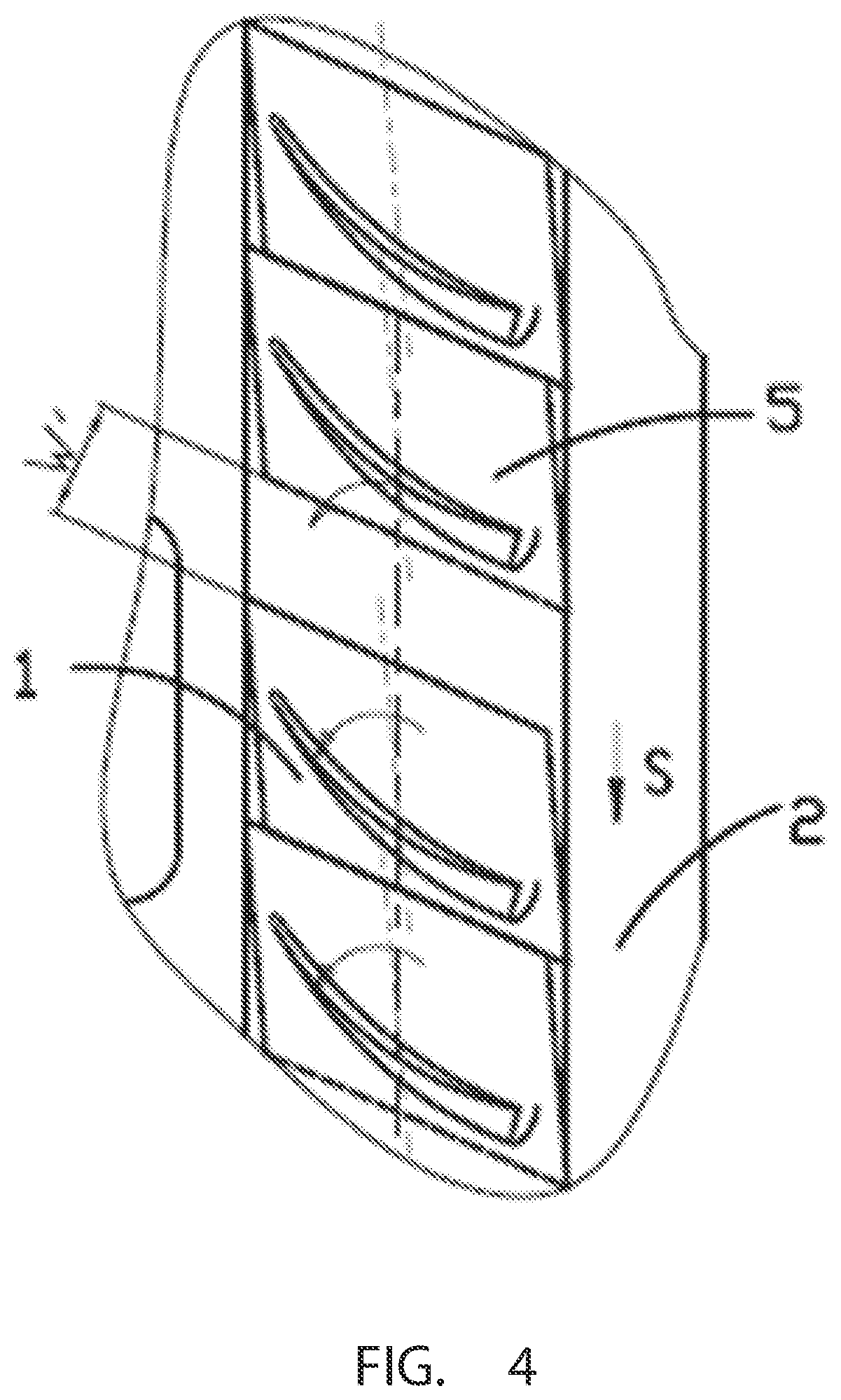 Patent US12480409 Figure 4 – Blade platform, blade ring, impeller disk and gas turbine engine