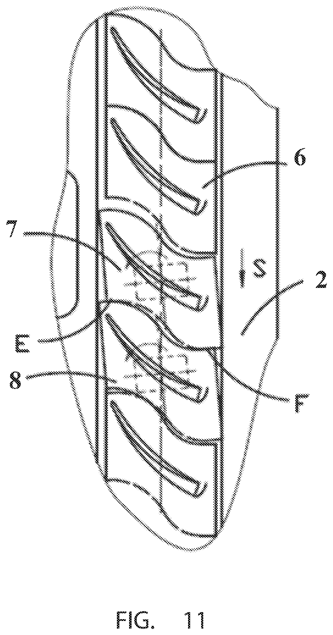 Patent US12480409 Figure 10 – Blade platform, blade ring, impeller disk and gas turbine engine