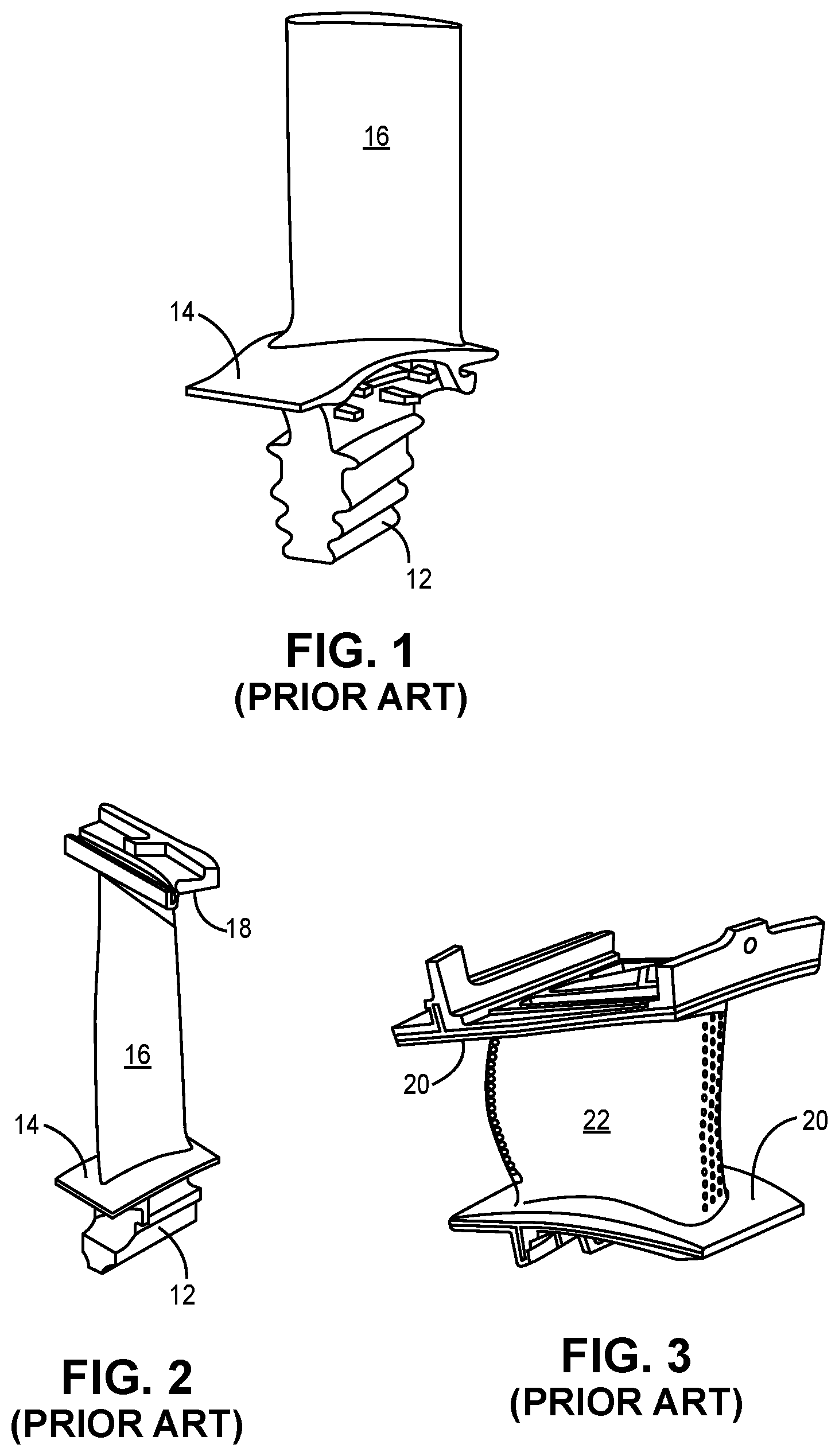 Patent US12480412 Figure 1 – Insertion of ceramic members for gas path endwall contouring