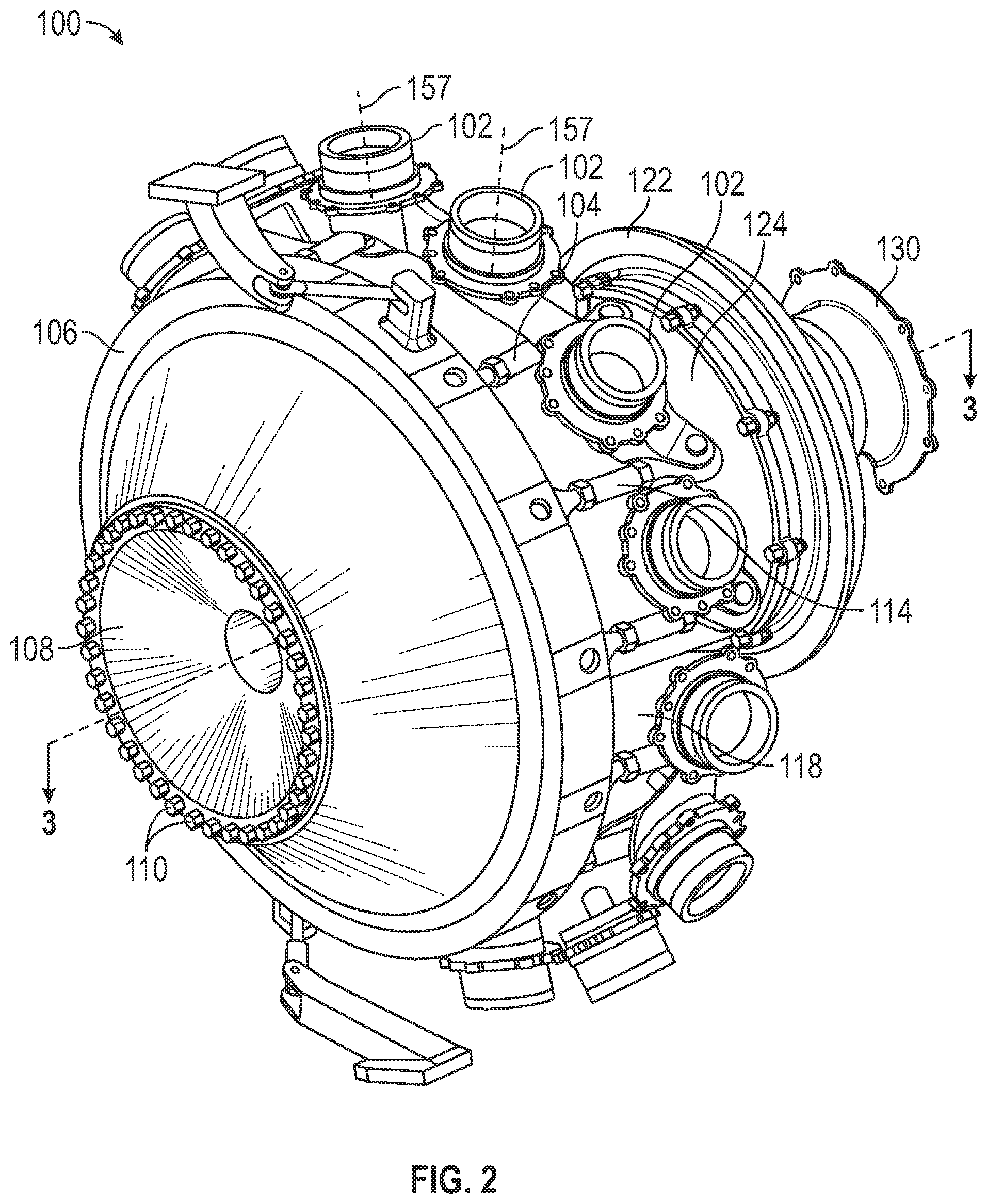 Patent US12480414 Figure 2 – Hub assembly having a pitch lock system