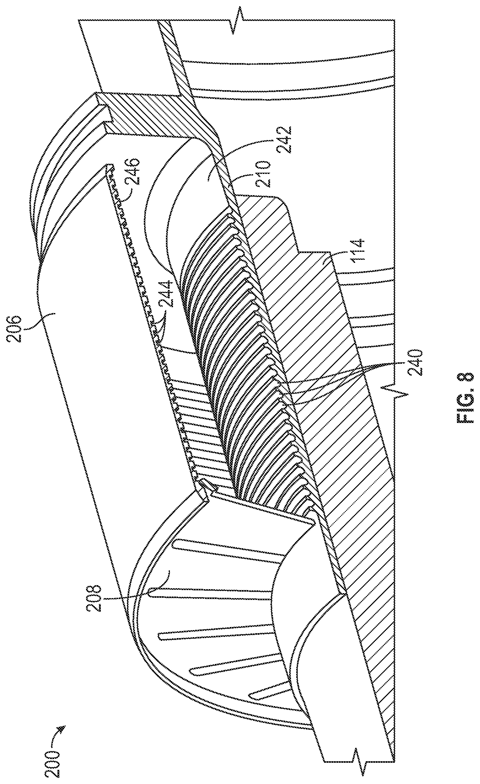 Patent US12480414 Figure 8 – Hub assembly having a pitch lock system