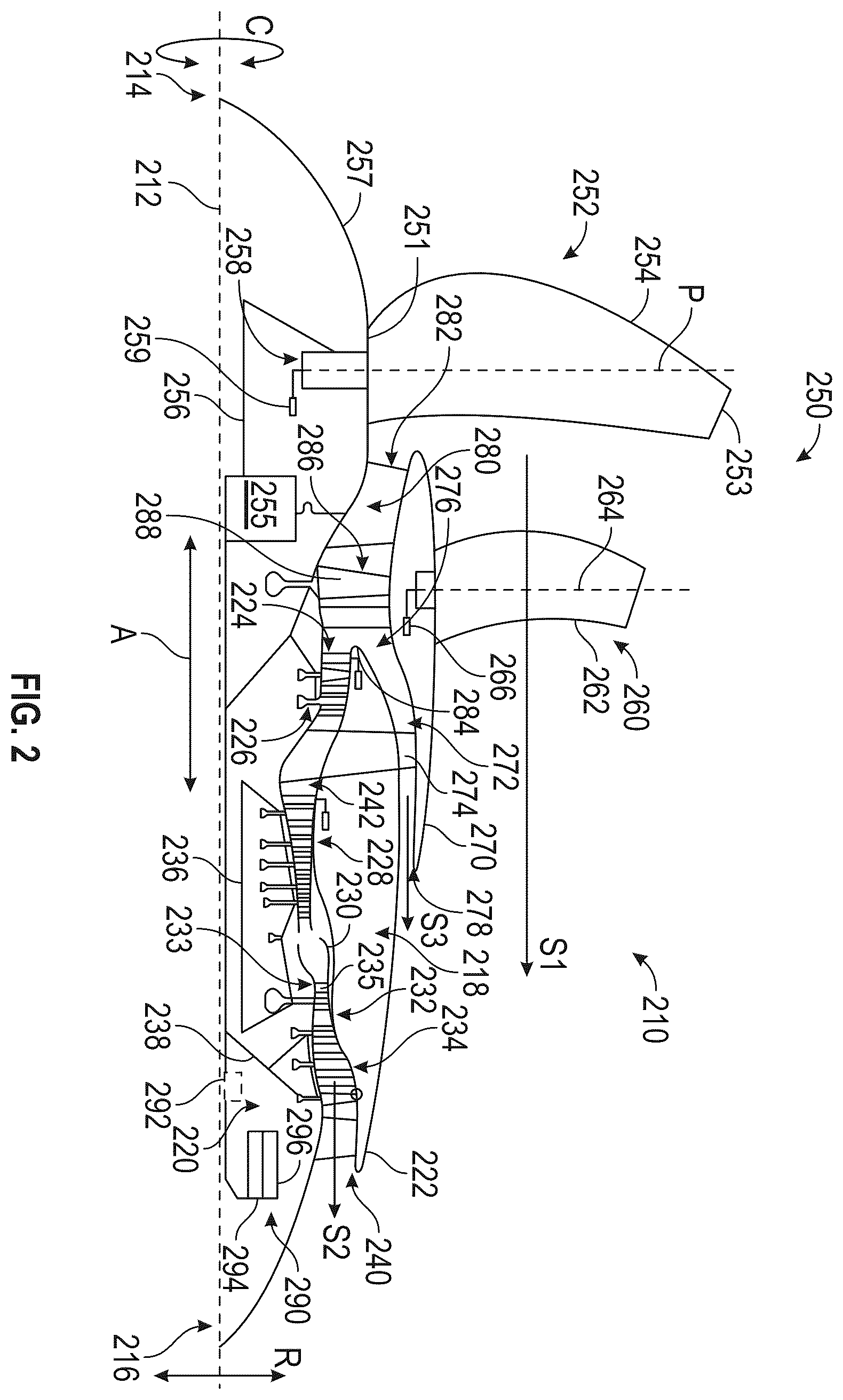 Patent US12480415 Figure 2 – Turbofan engine including a fan actuation system