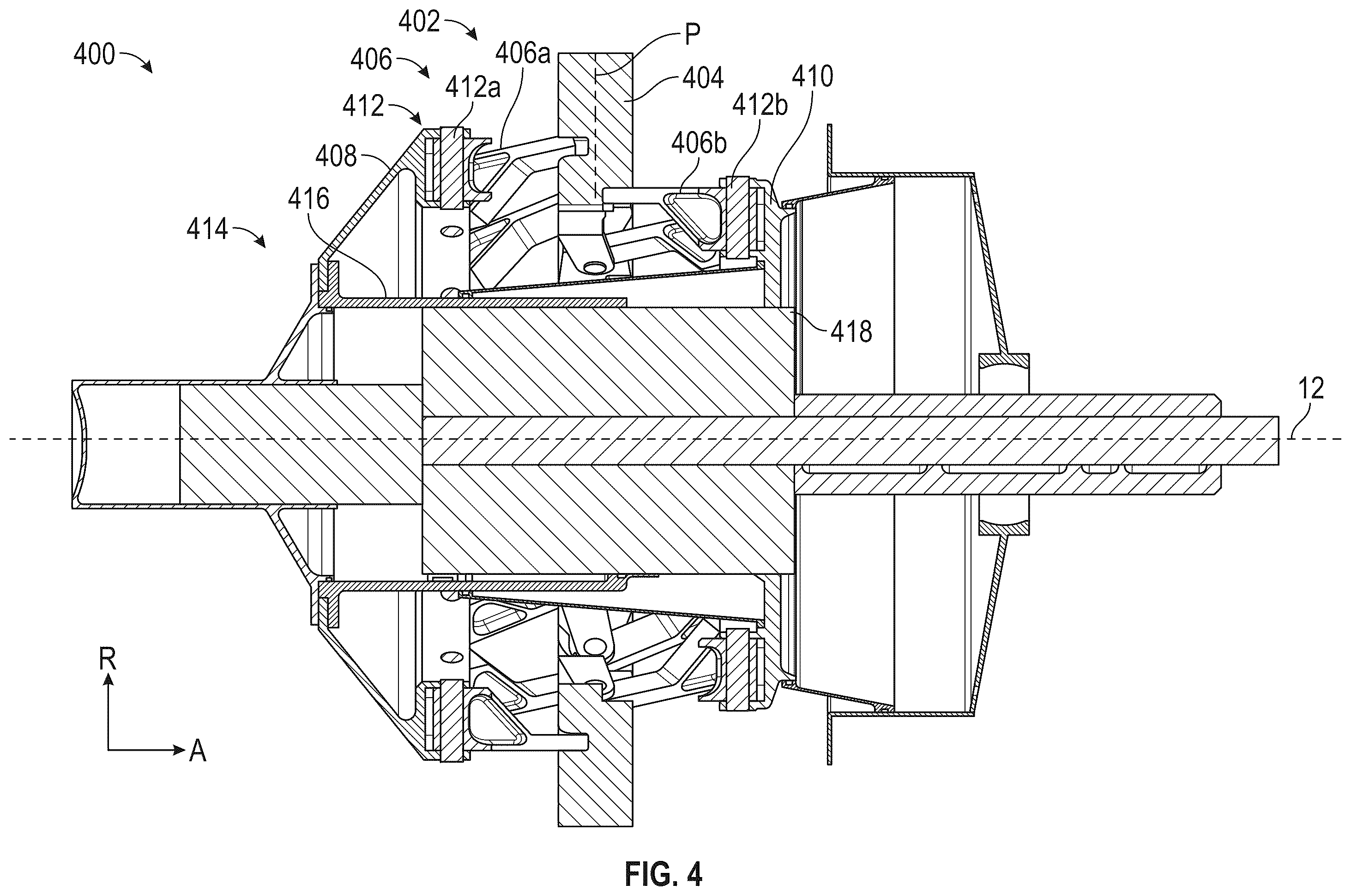 Patent US12480415 Figure 4 – Turbofan engine including a fan actuation system