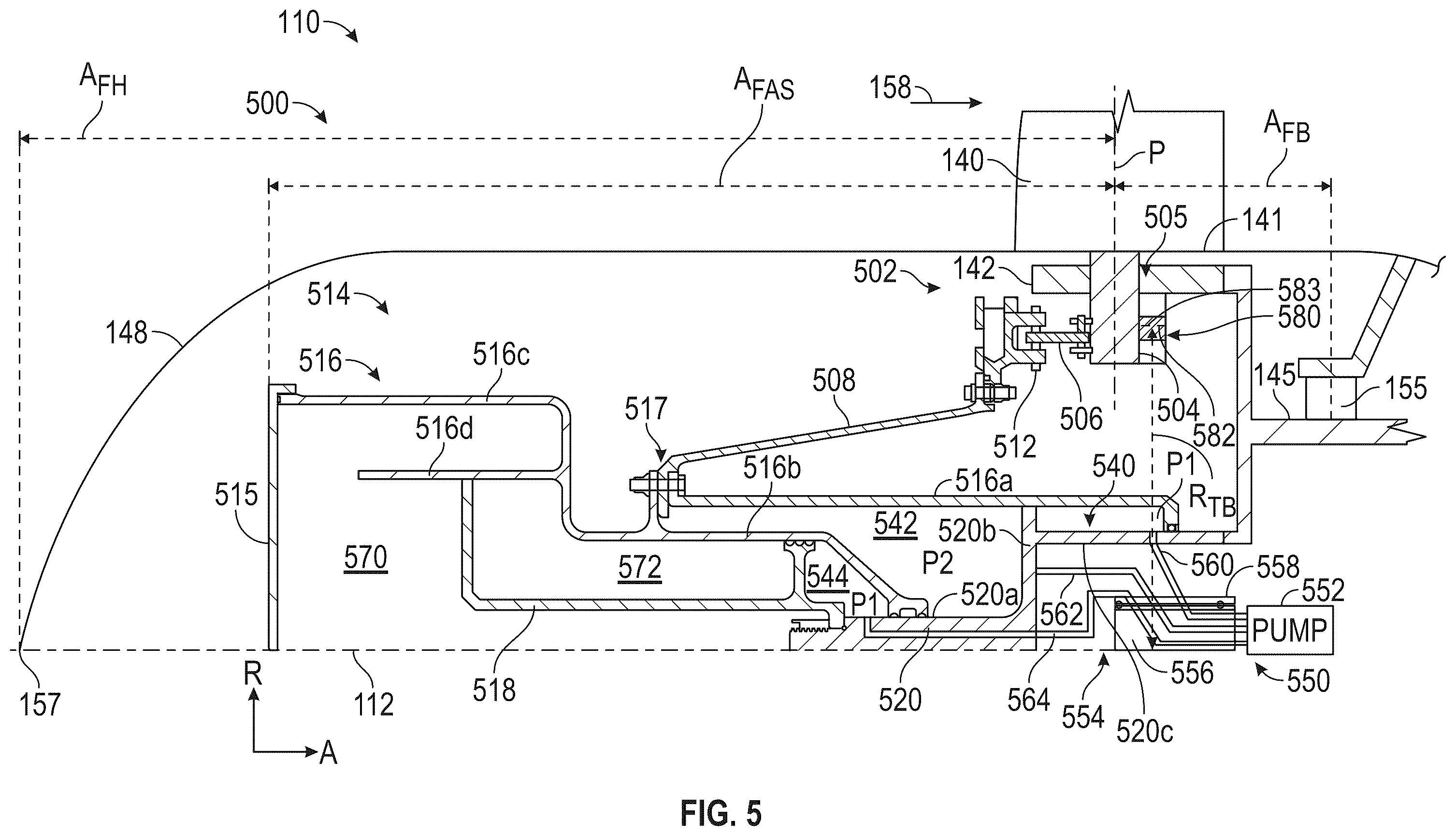 Patent US12480415 Figure 5 – Turbofan engine including a fan actuation system