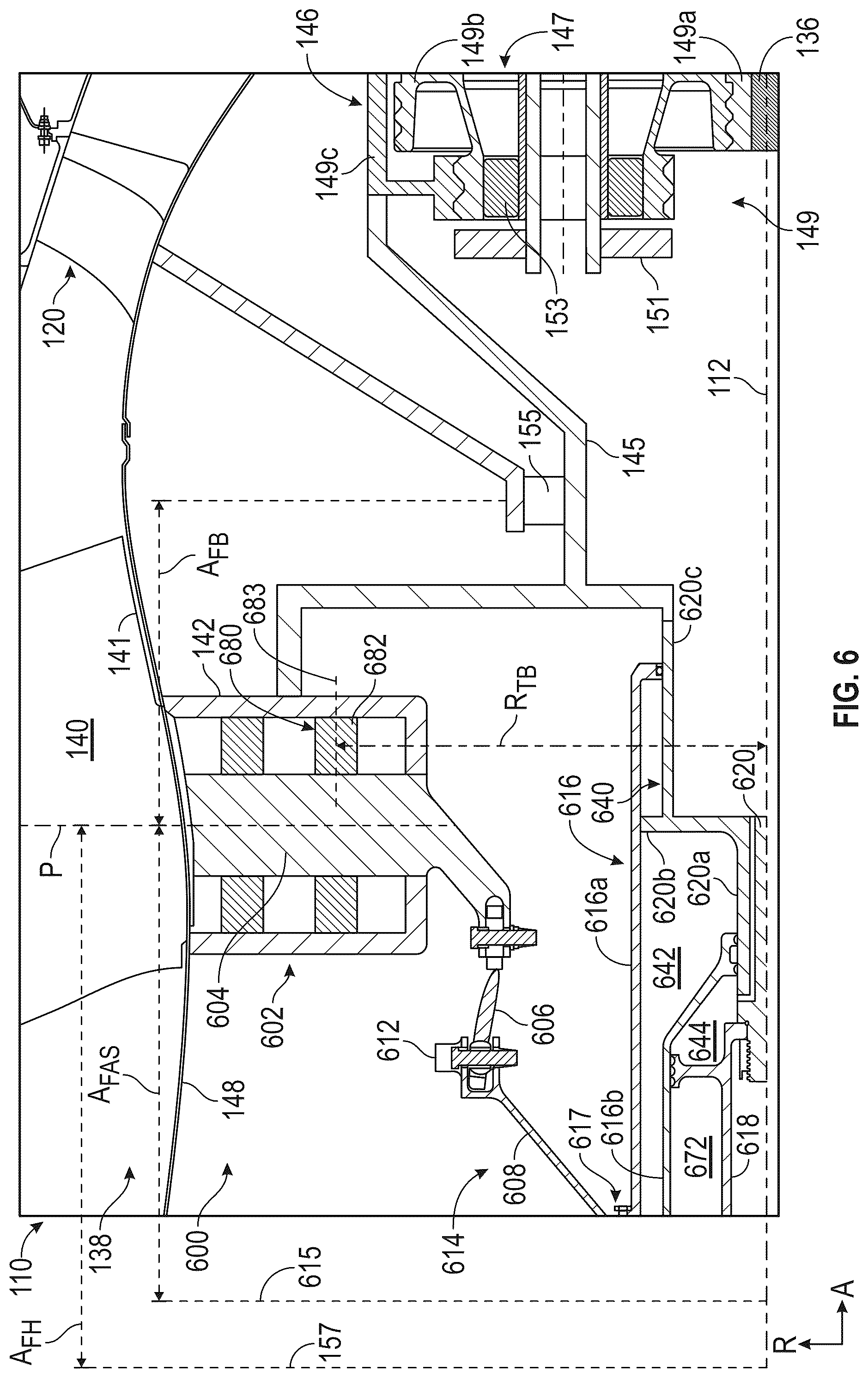 Patent US12480415 Figure 6 – Turbofan engine including a fan actuation system