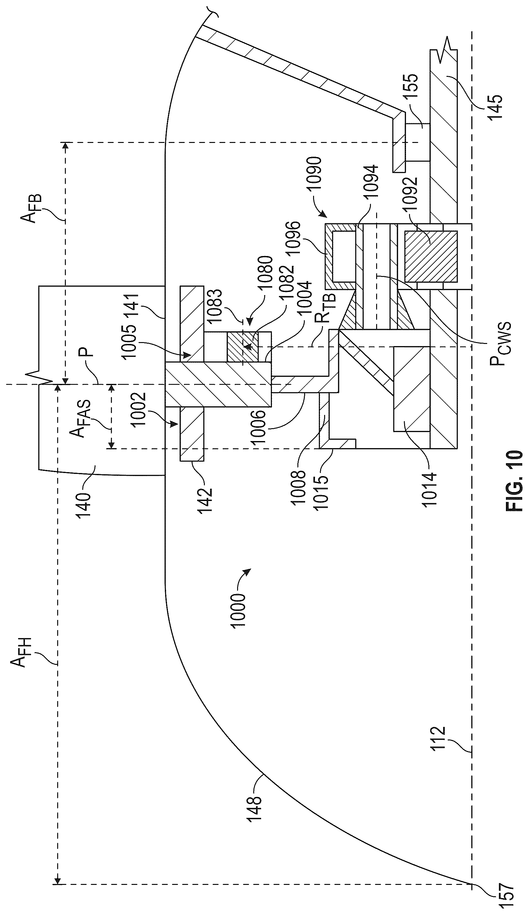 Patent US12480415 Figure 10 – Turbofan engine including a fan actuation system