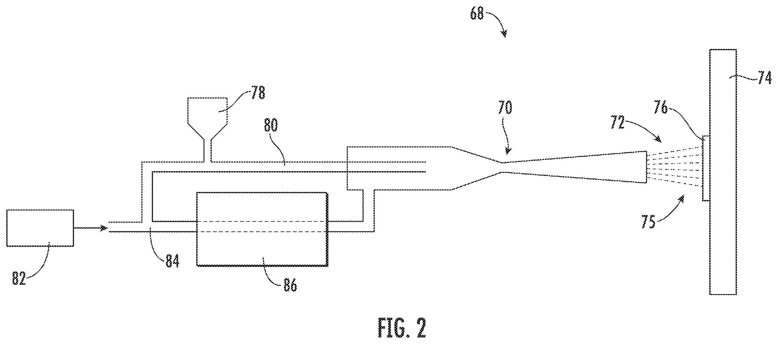 Patent US12480417 Figure 2 – Cold spray duct for a gas turbine engine