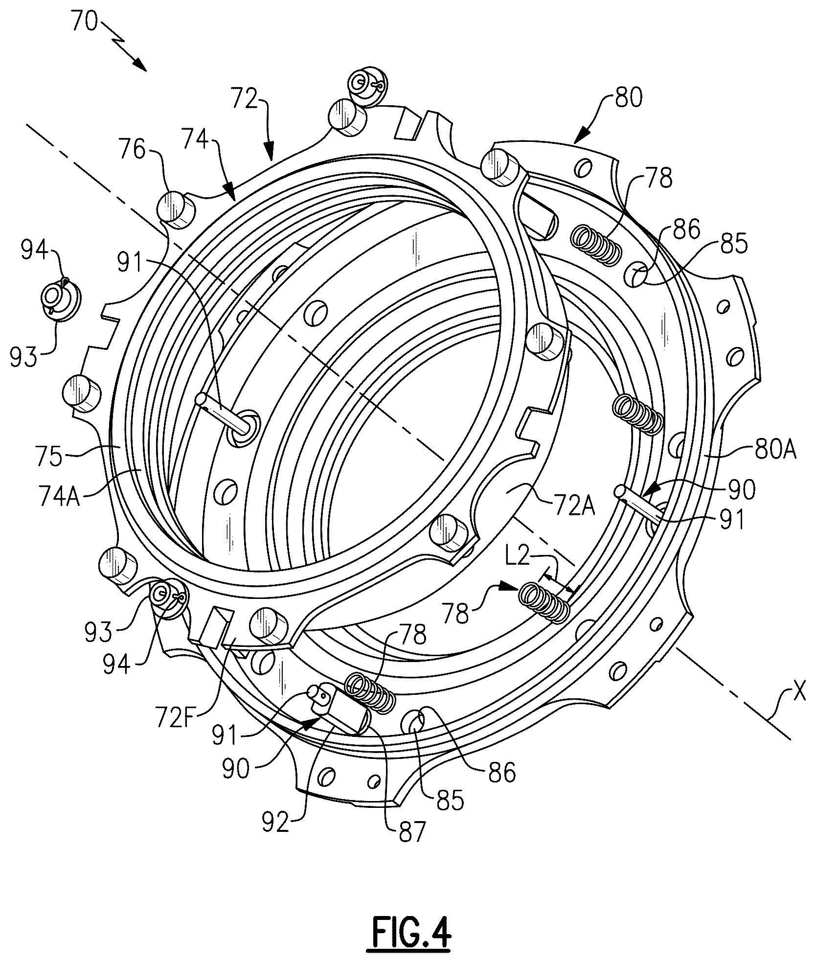 Patent US12480418 Figure 4 – Seal assembly for gas turbine engines