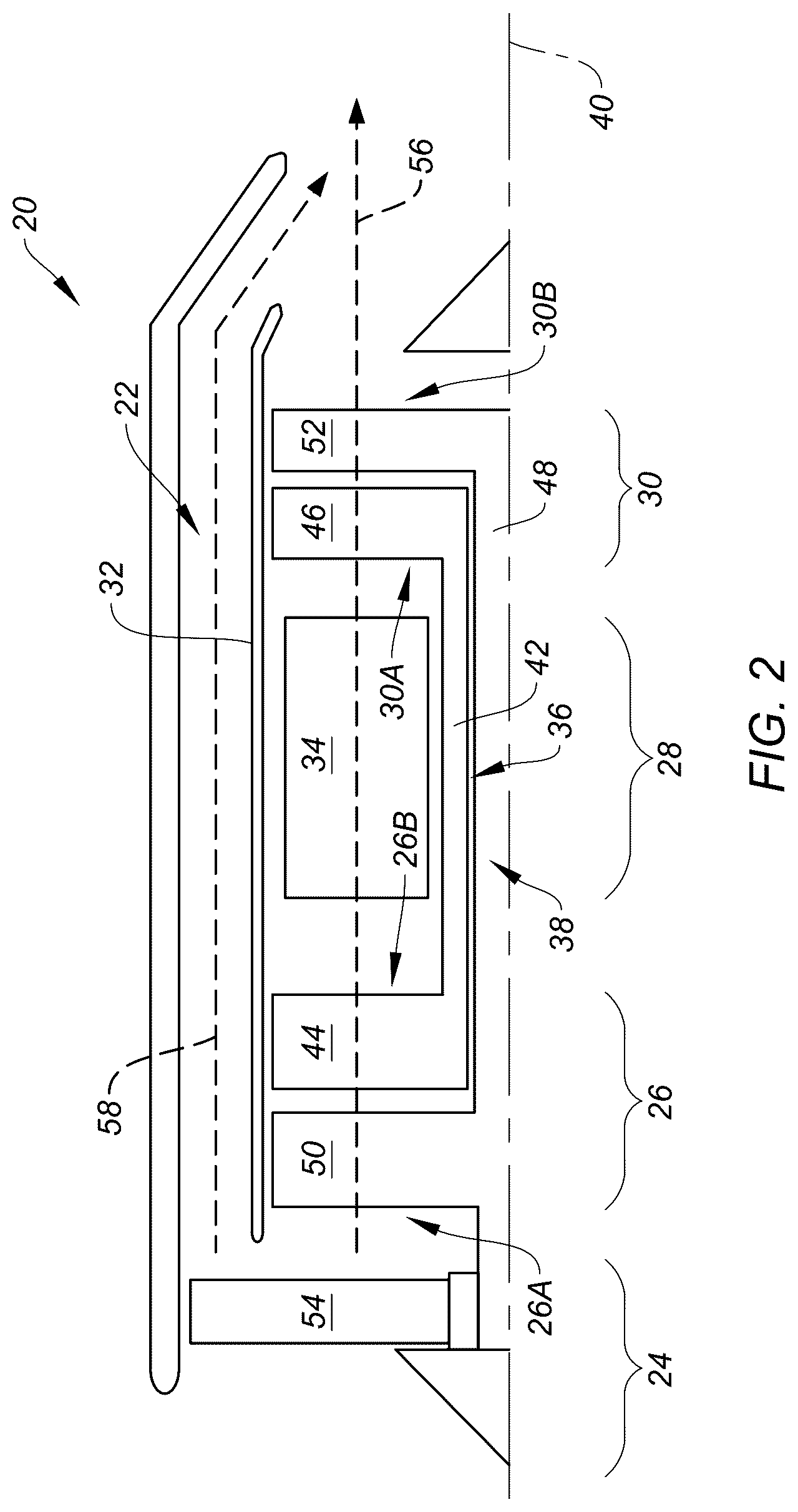Patent US12480419 Figure 2 – Outer air seal (OAS) assembly for a gas turbine engine