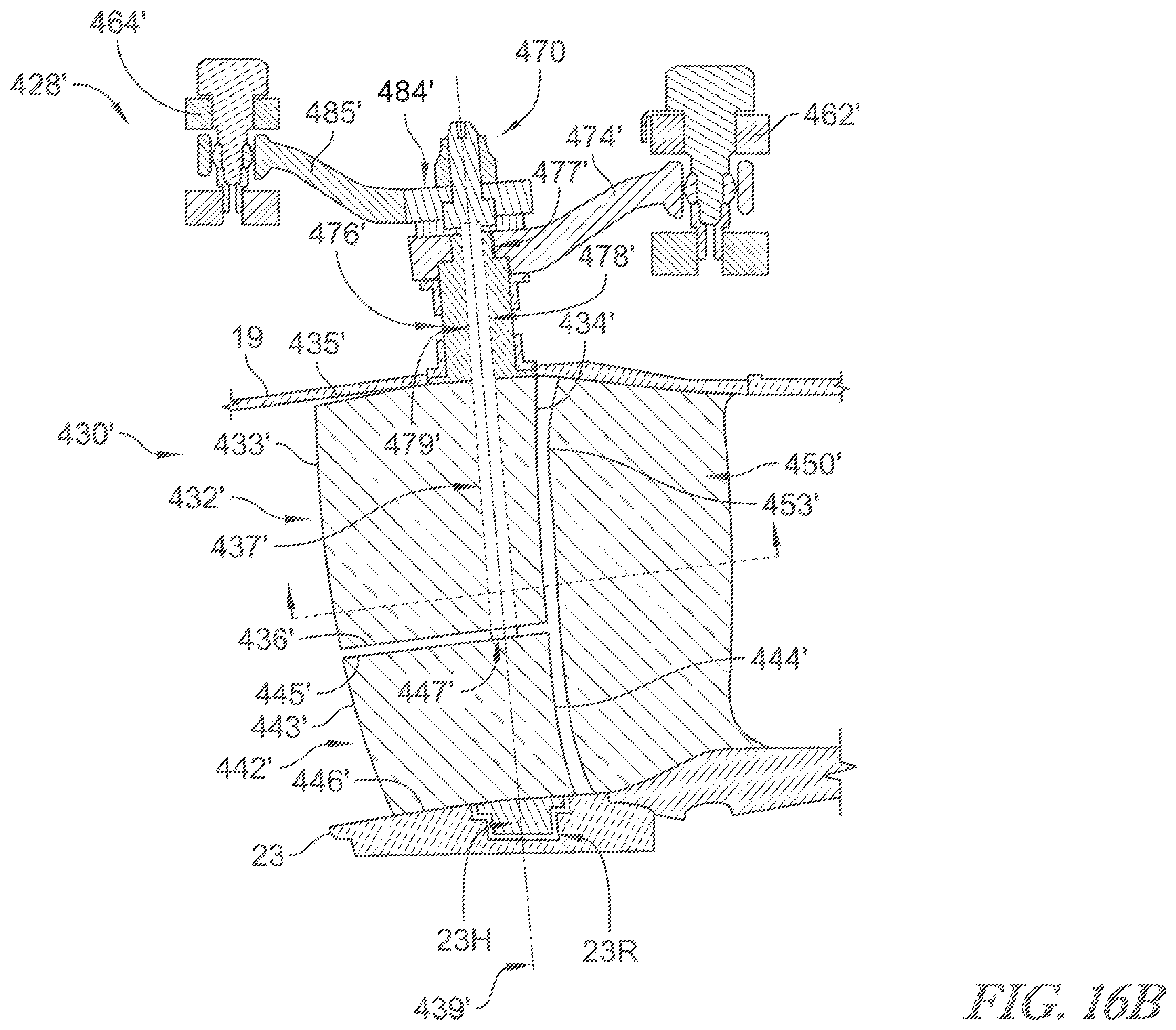 Patent US12480422 Figure 19 – Segmented variable fan outlet guide vane with pass through actuation mechanisms