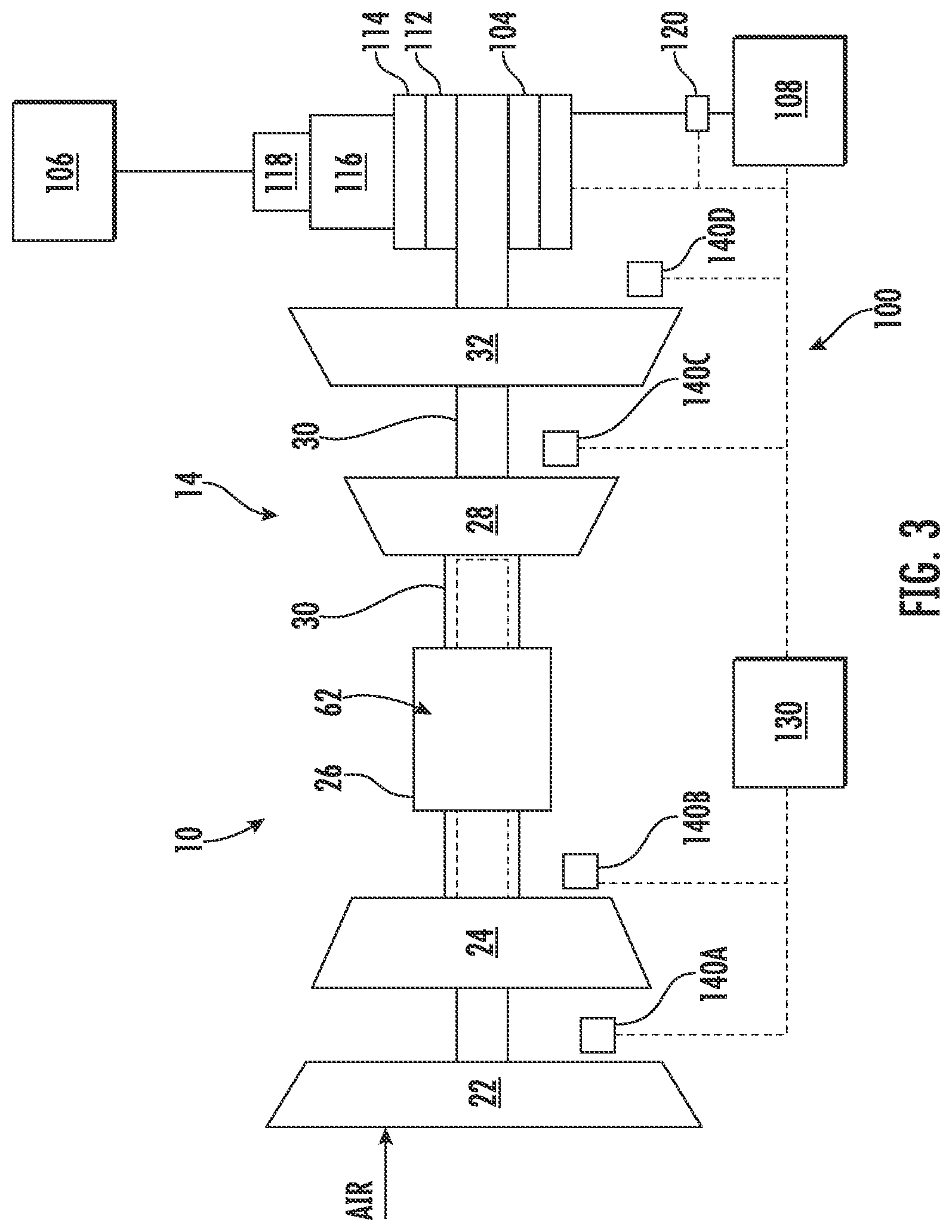 Patent US12480423 Figure 3 – System and method for mitigating bowed rotor in a gas turbine engine