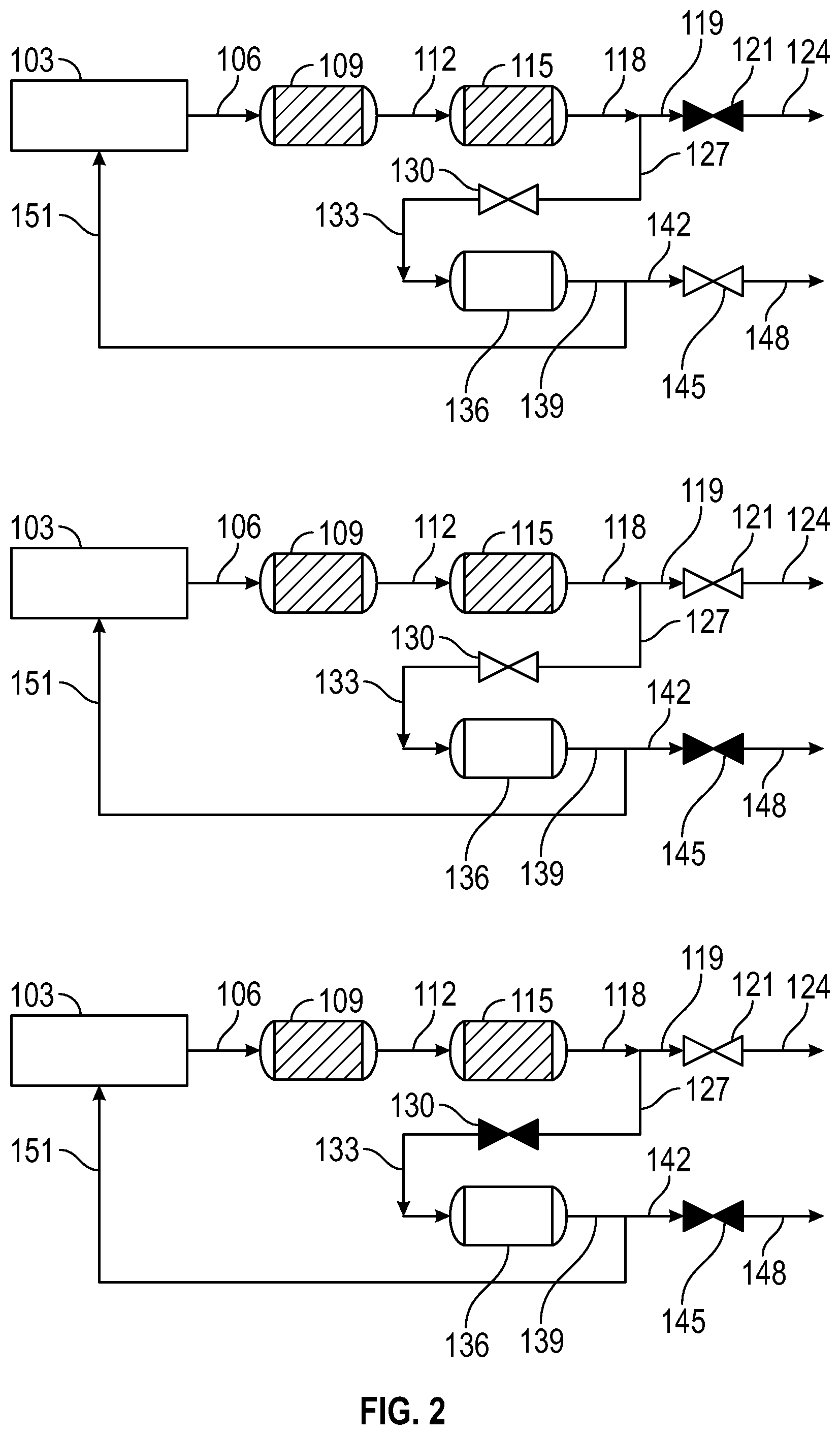 Patent US12480433 Figure 2 – Active hydrocarbon trap for reduction of emissions from internal combustion engines using a four valve configuration