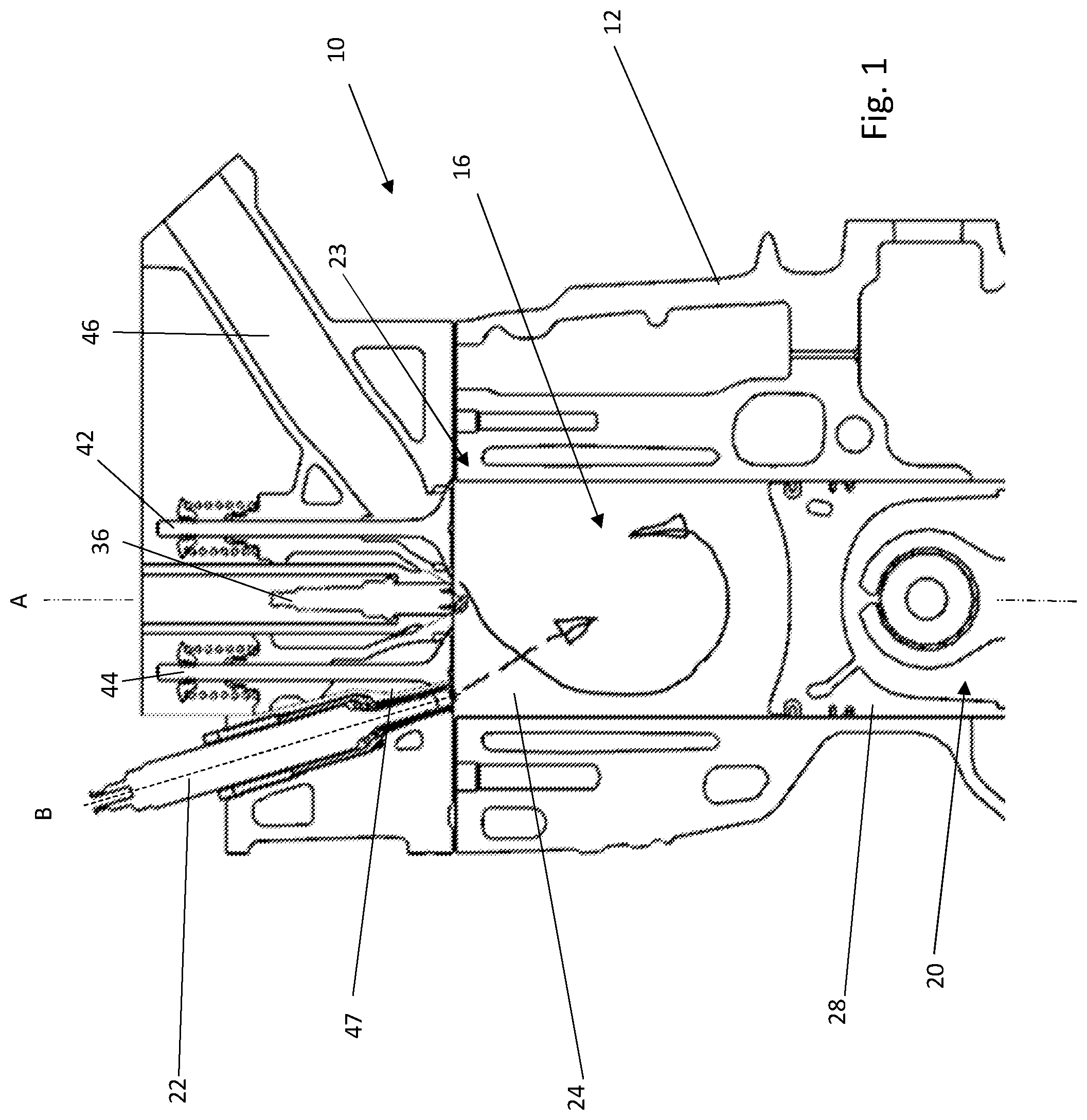 Patent US12480436 Figure 1 – Internal combustion engine