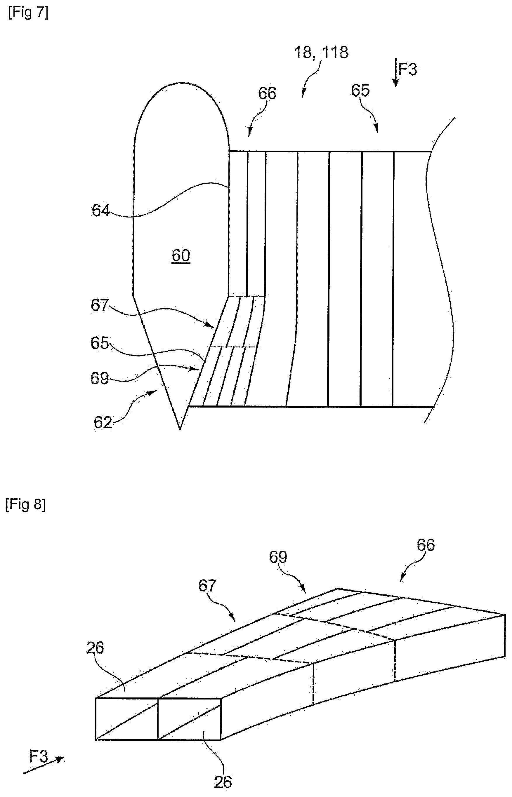 Patent US12480440 Figure 6 – Triple-flow axial turbomachine comprising a diverging heat exchanger in the third flow
