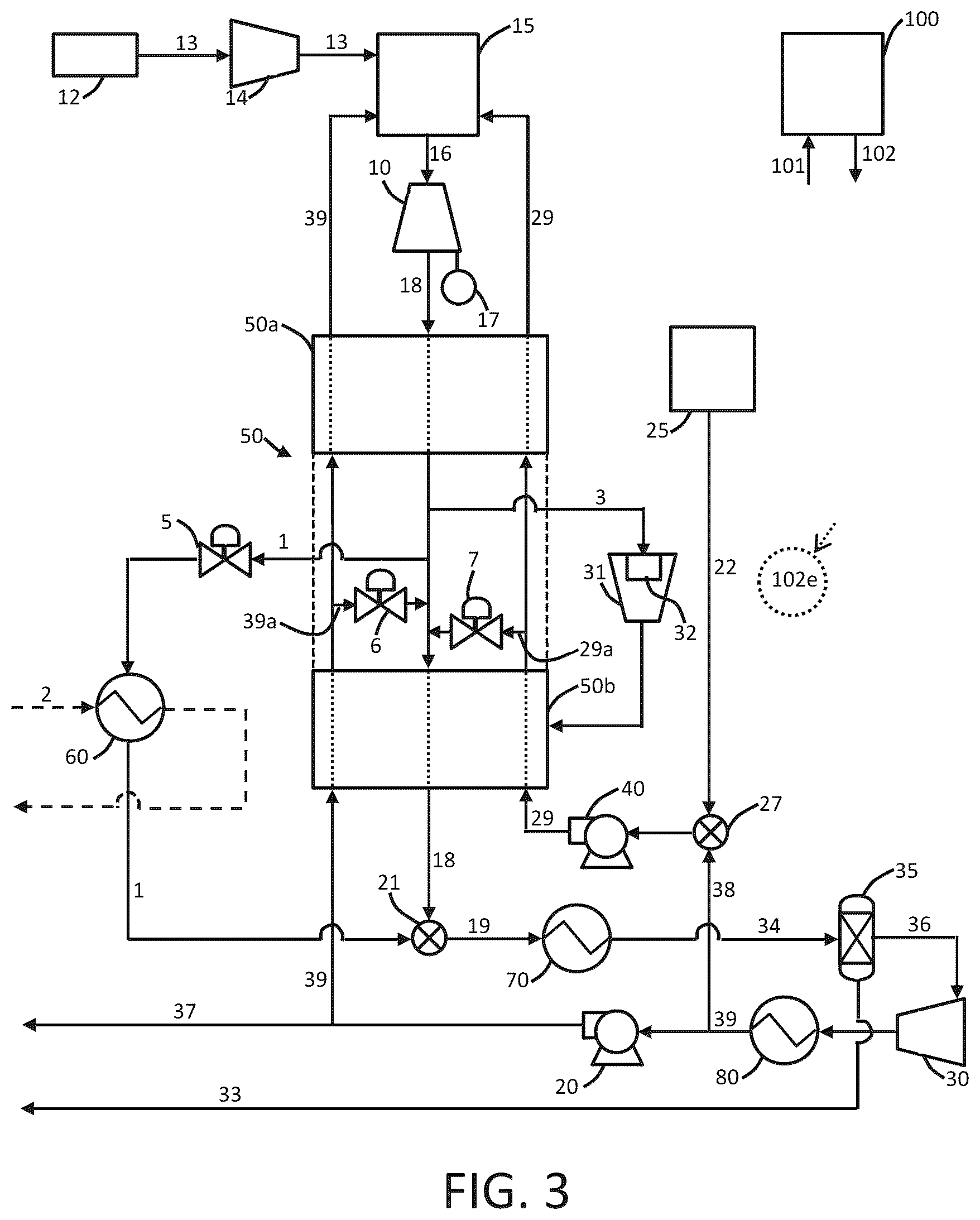 Patent US12480443 Figure 3 – Control schemes for thermal management of power production systems and methods